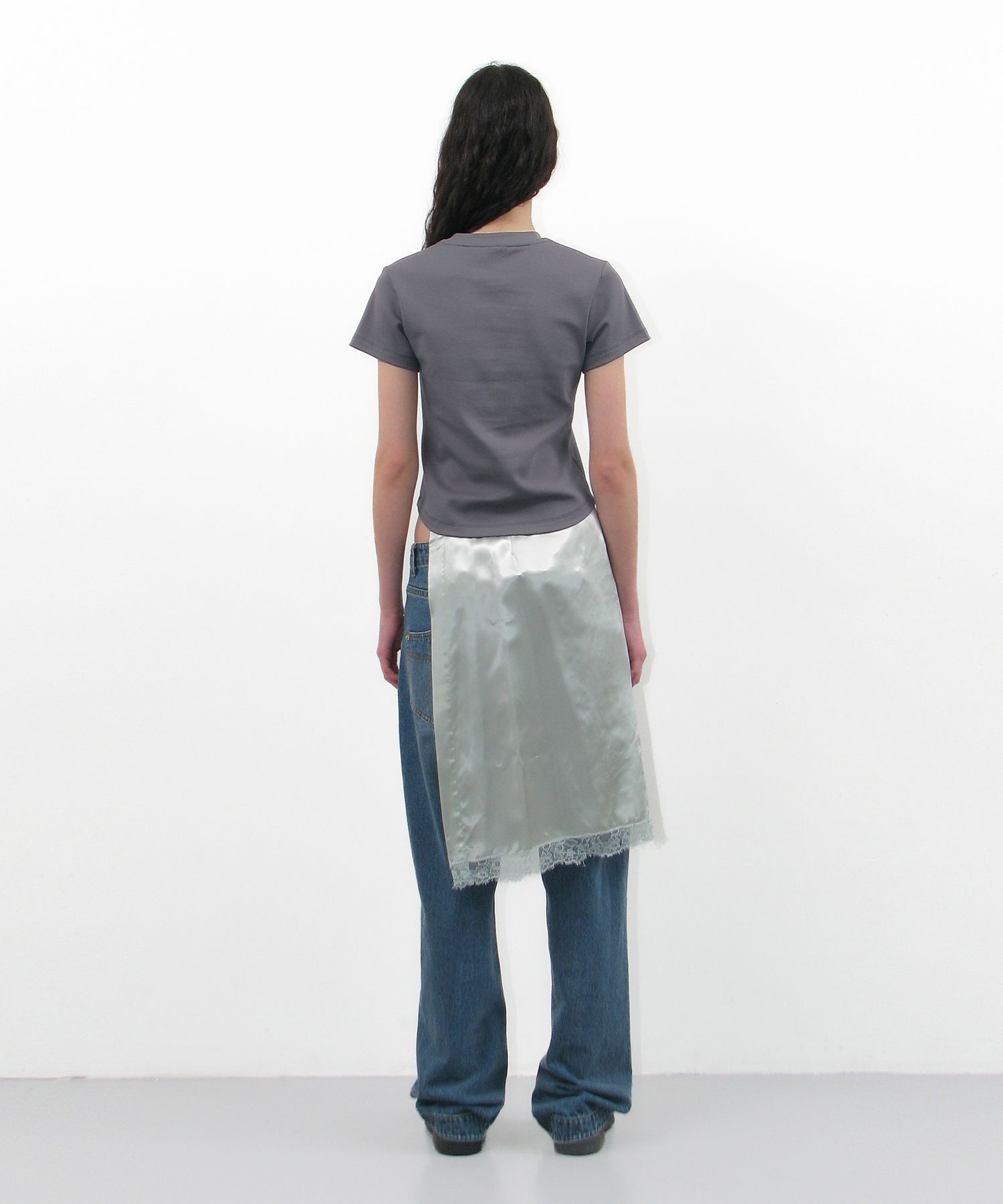 MUSINSA公式 | PARTIMENTO WOMEN PW 90s Short Sleeve Tee_Charcoal
