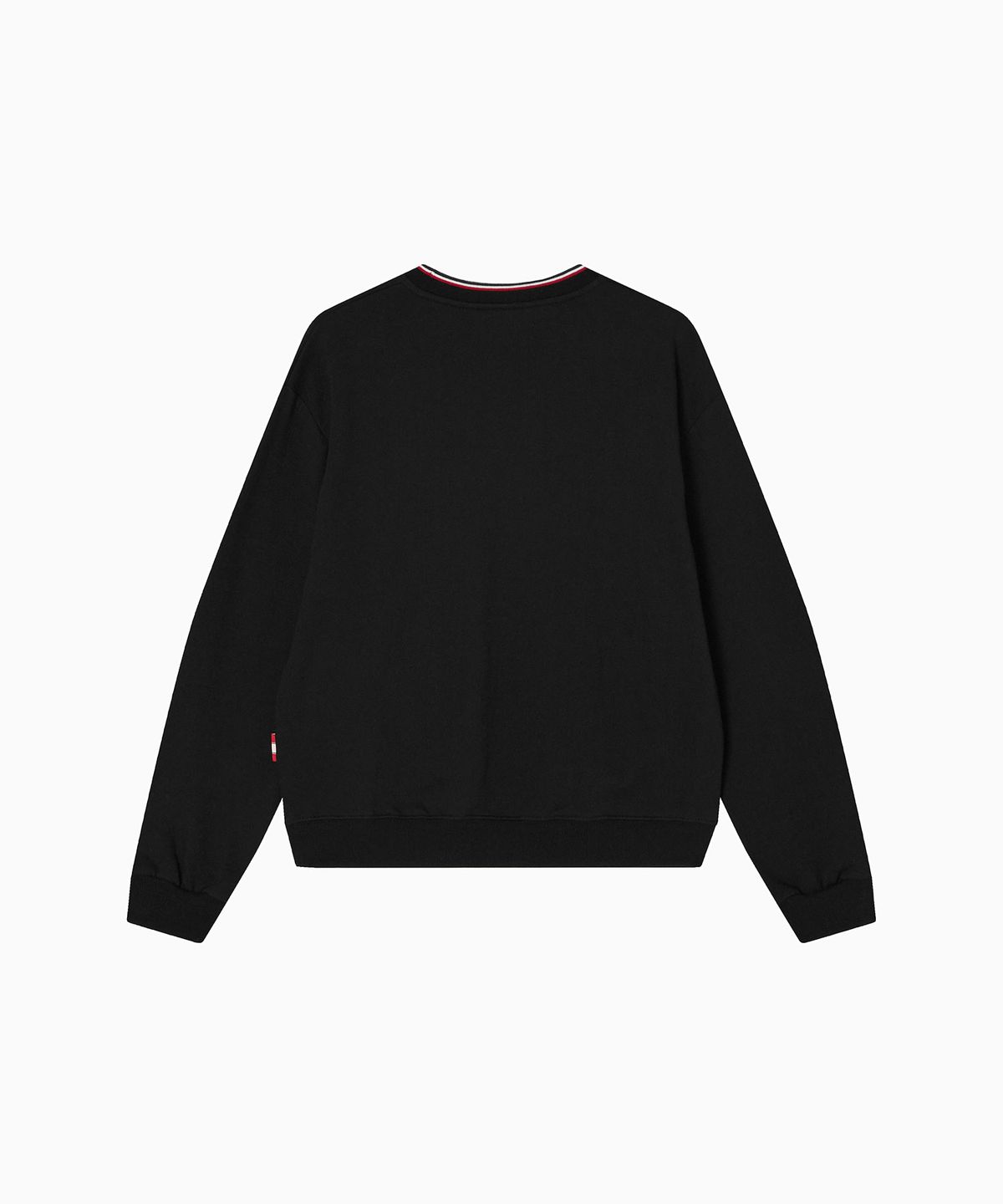 미나수(MENASOO) Track Volume Point Round Sweatshirt_Black