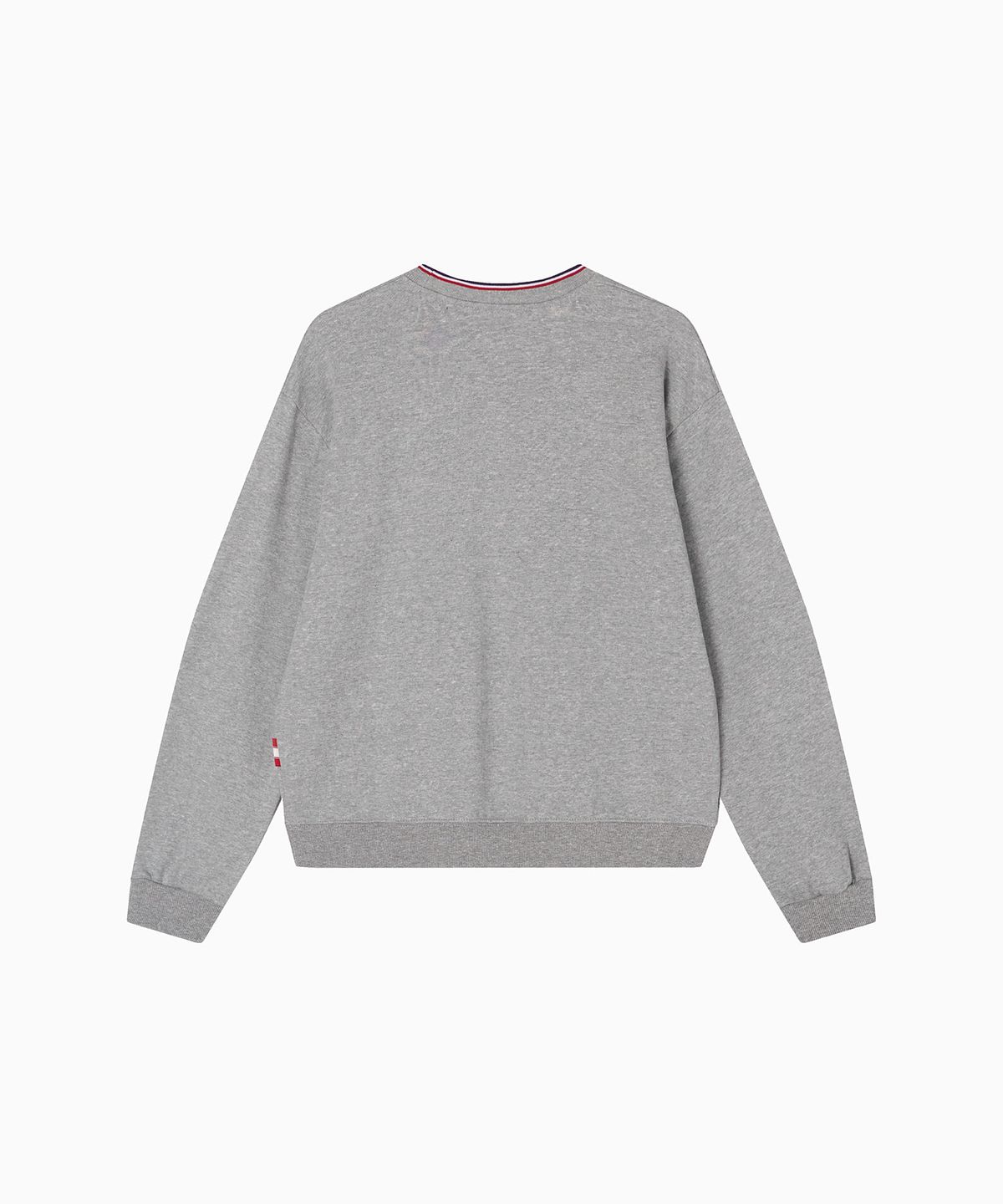 미나수(MENASOO) Track Volume Point Round Sweatshirt_Melange Gray