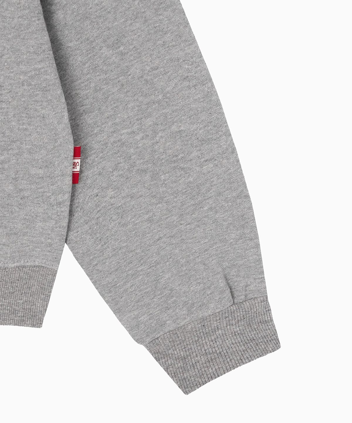 미나수(MENASOO) Track Volume Point Round Sweatshirt_Melange Gray
