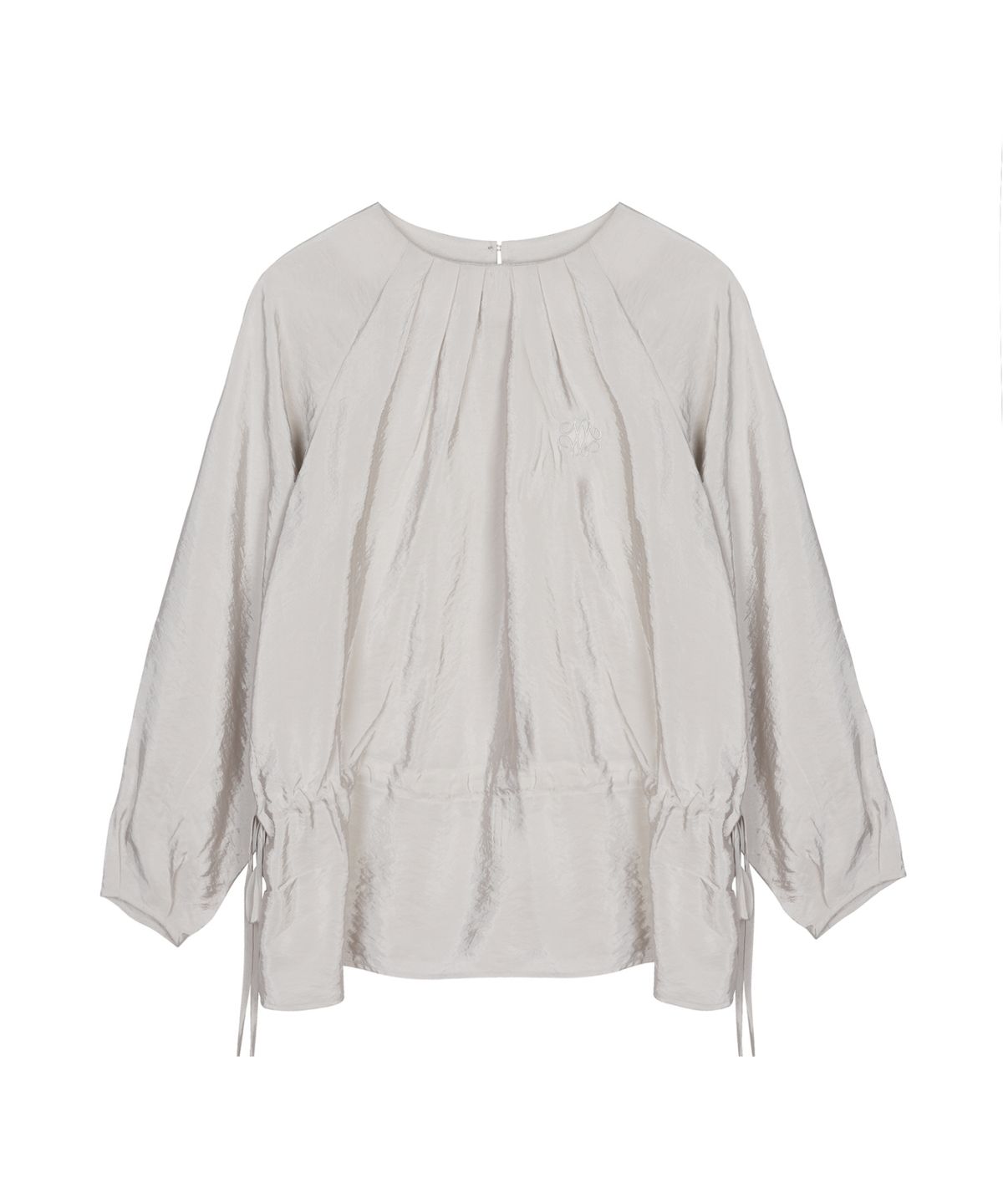 닉앤니콜(NICK&NICOLE) SHINE CURVED SLEEVE BLOUSE_SAND GRAY