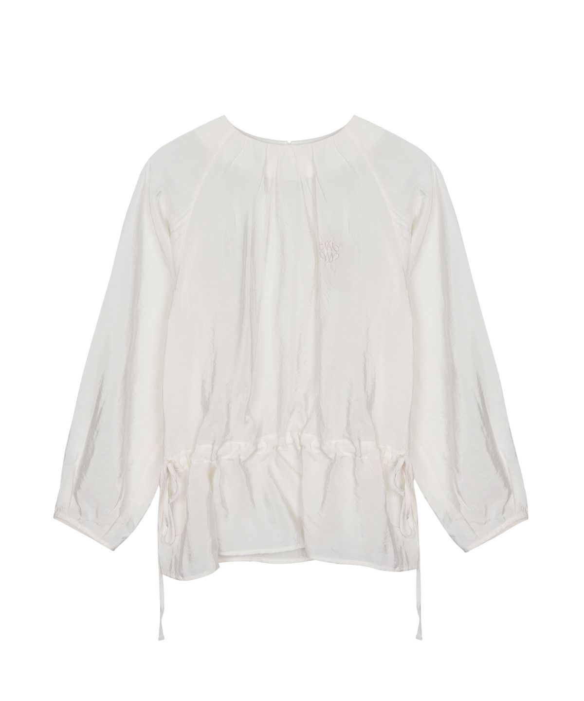 닉앤니콜(NICK&NICOLE) SHINE CURVED SLEEVE BLOUSE_IVORY
