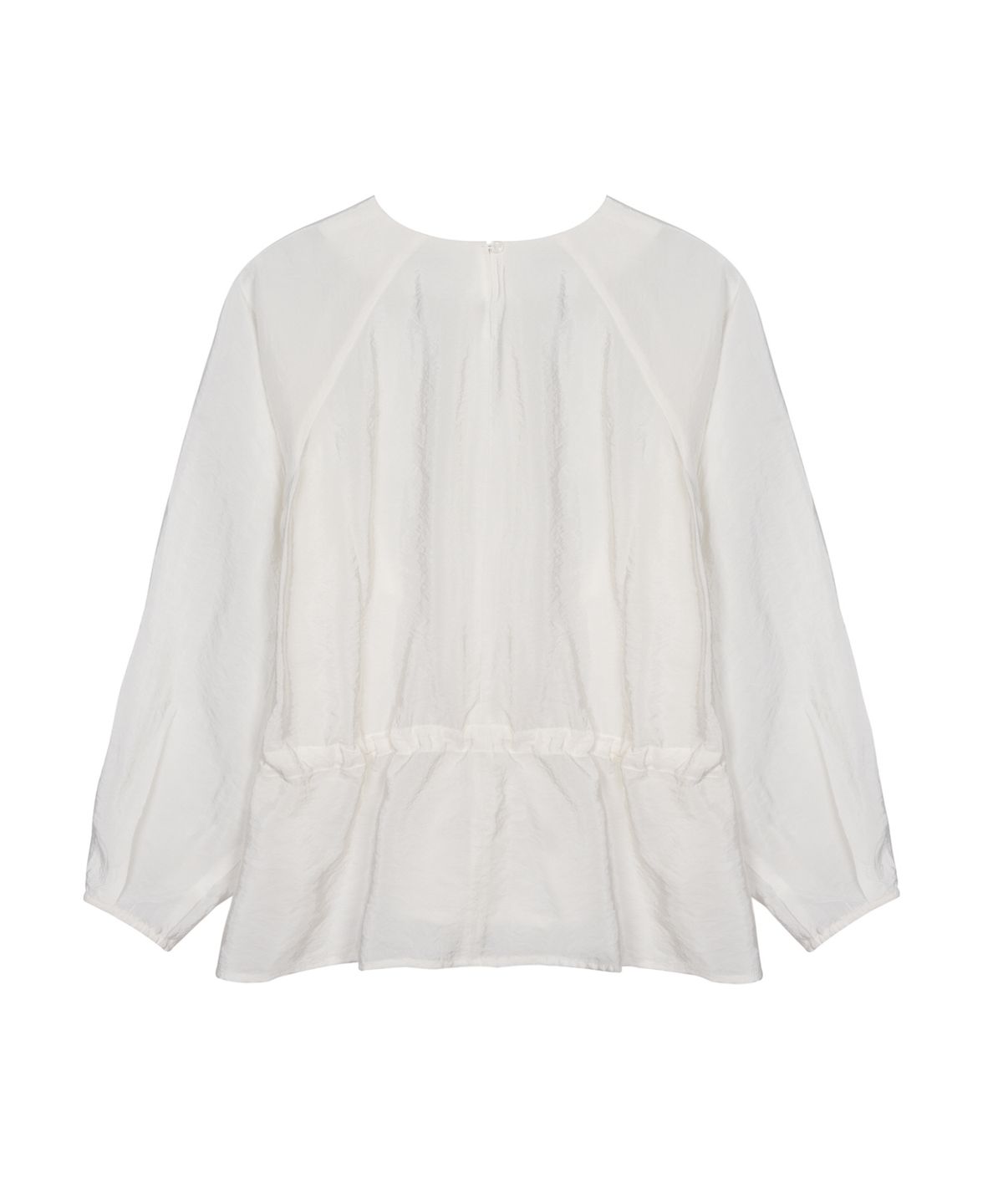 닉앤니콜(NICK&NICOLE) SHINE CURVED SLEEVE BLOUSE_IVORY