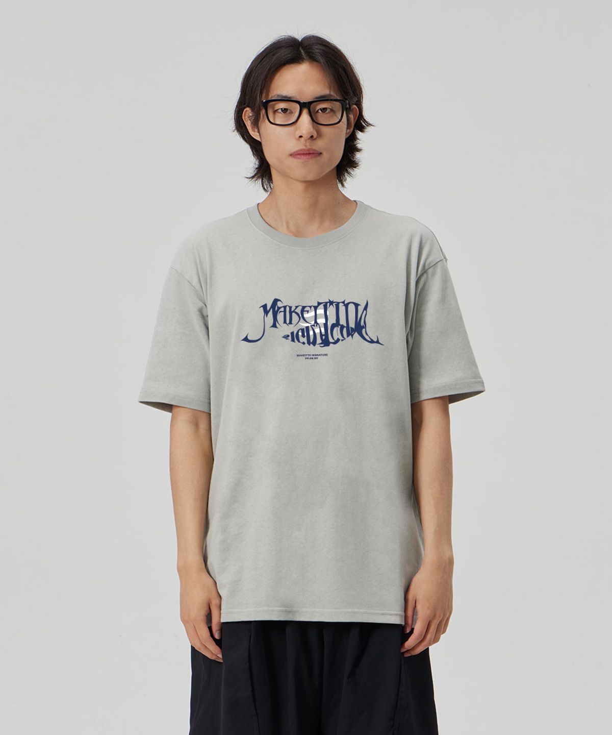 메이킷투(MAKEITTO) [FISH LETTERING] CREW NECK TEE_MINT