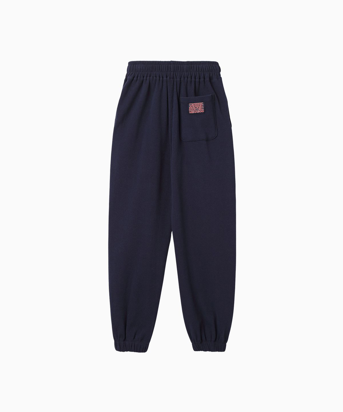 미나수(MENASOO) Track Logo Waffle Jogger Pants_Navy