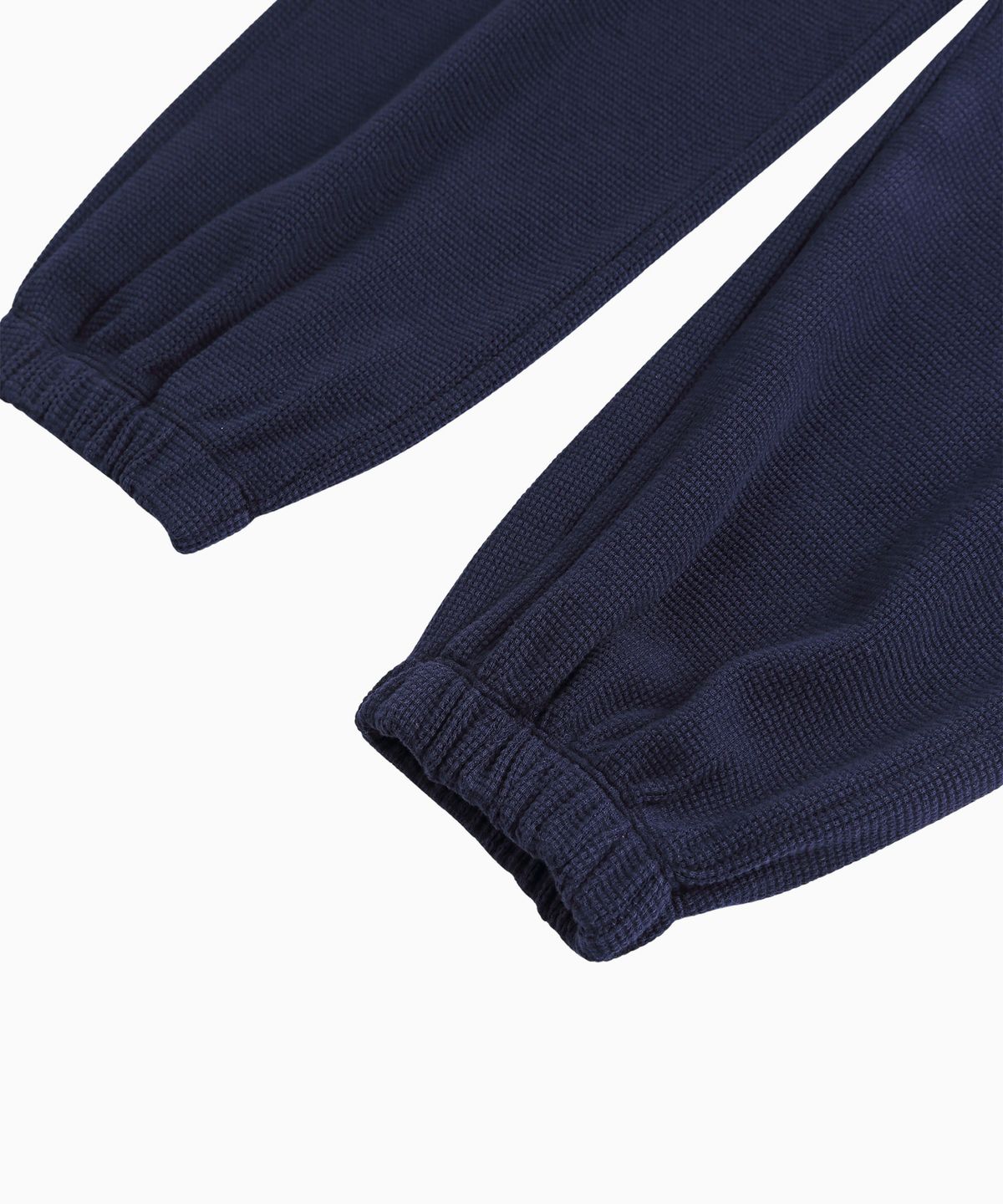 미나수(MENASOO) Track Logo Waffle Jogger Pants_Navy