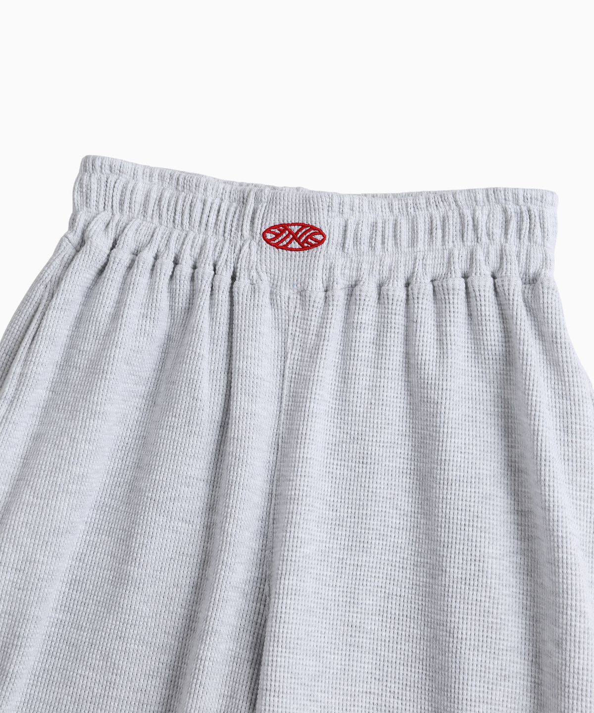 미나수(MENASOO) Track Logo Waffle Jogger Pants_White Melange