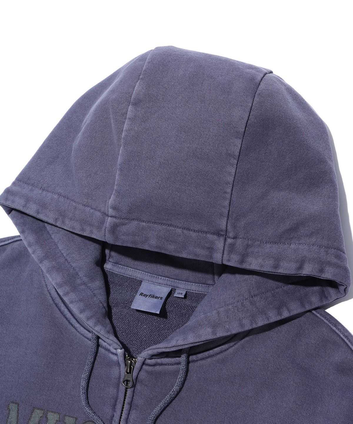 레이피커스(RAYFIKERS) 피그먼트 어뮤즈먼트 후드 집업 DARK GREY (MP1TU062-073)