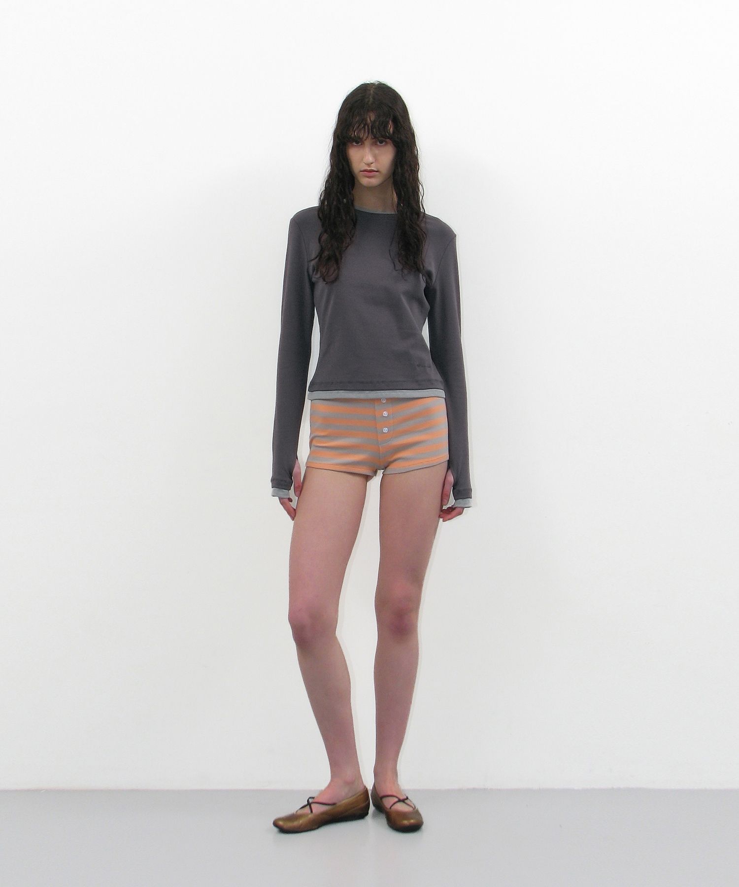 PARTIMENTO WOMAN ♥ PW DOUBLE LAYERED LONG SLEEVE TEE PARTIMENTO