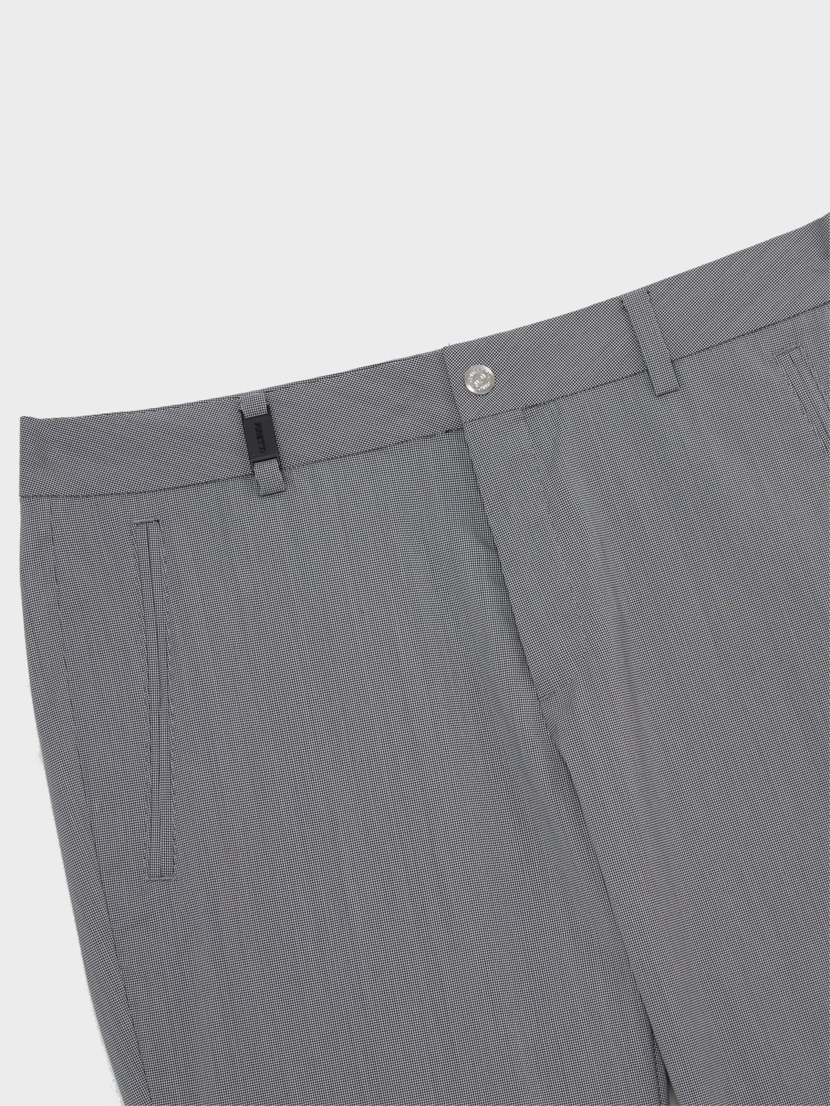 피레티(PIRETTI) 엘리트 테크울 체크 일자핏 팬츠 M_Dark Grey
