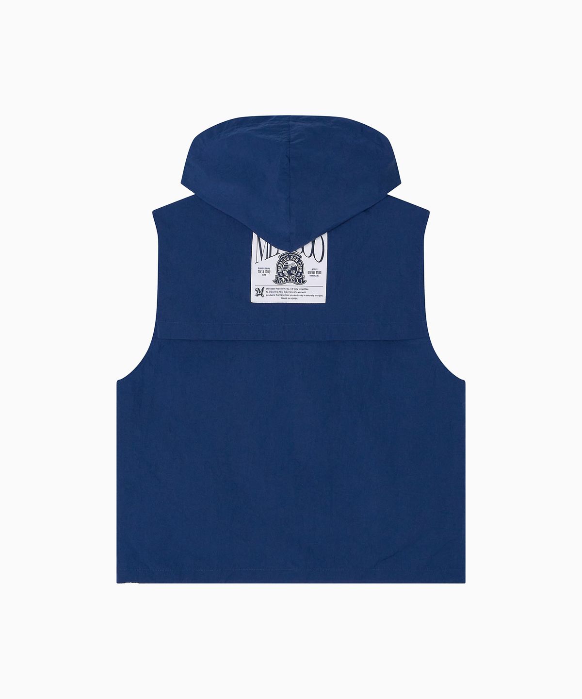 미나수(MENASOO) Highneck Hood Vest_Navy