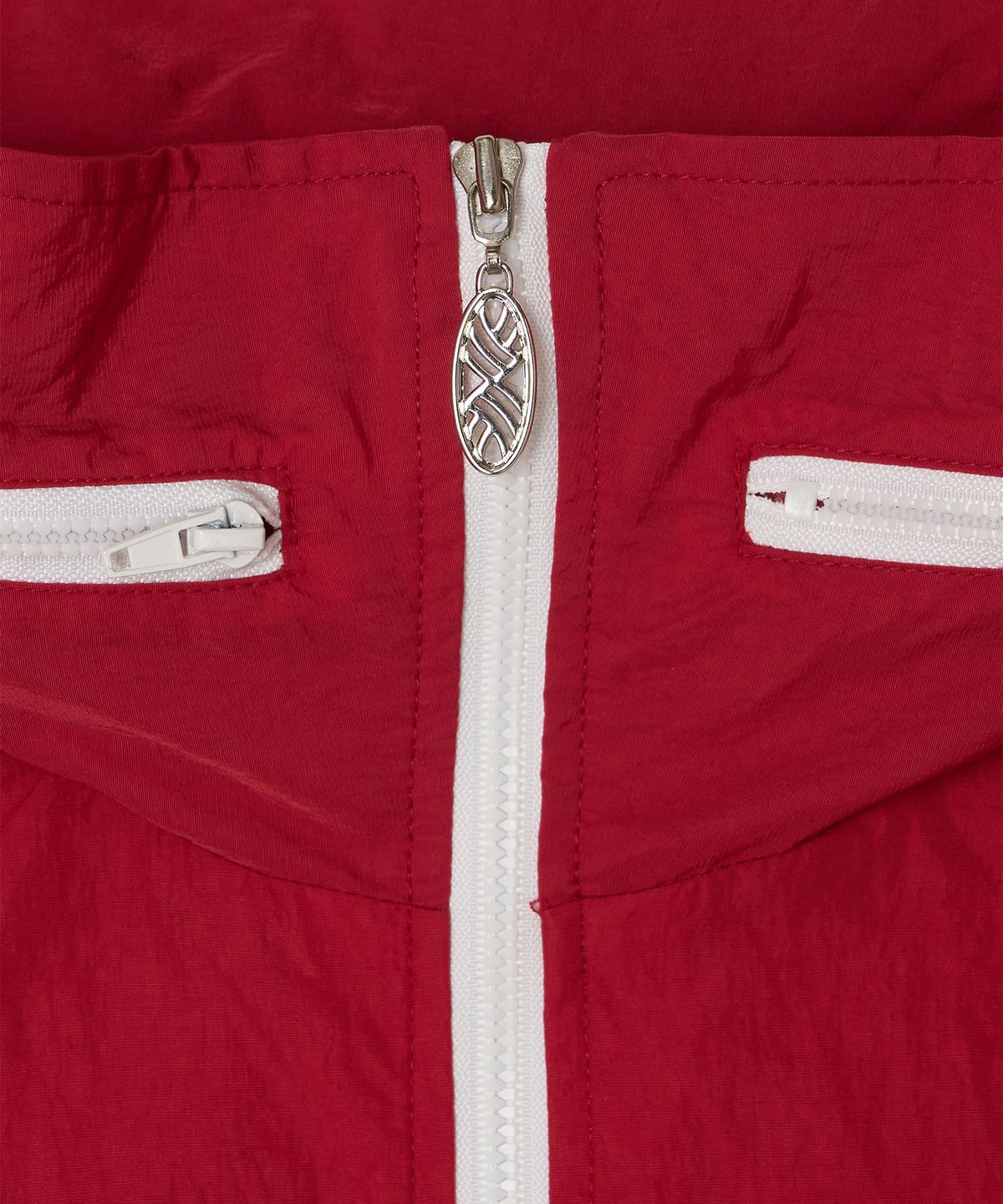 미나수(MENASOO) Highneck Hood Vest_Red