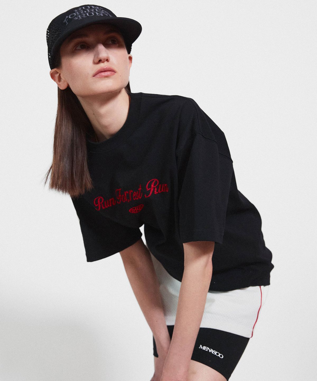 미나수(MENASOO) Run For Rest Run Mesh Camp Cap_Black