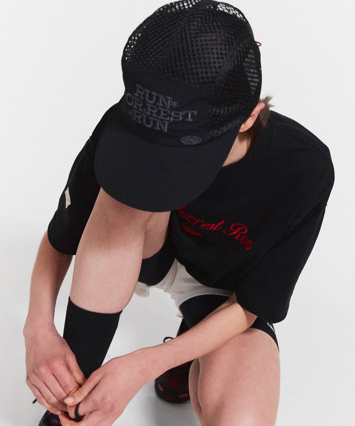 미나수(MENASOO) Run For Rest Run Mesh Camp Cap_Black