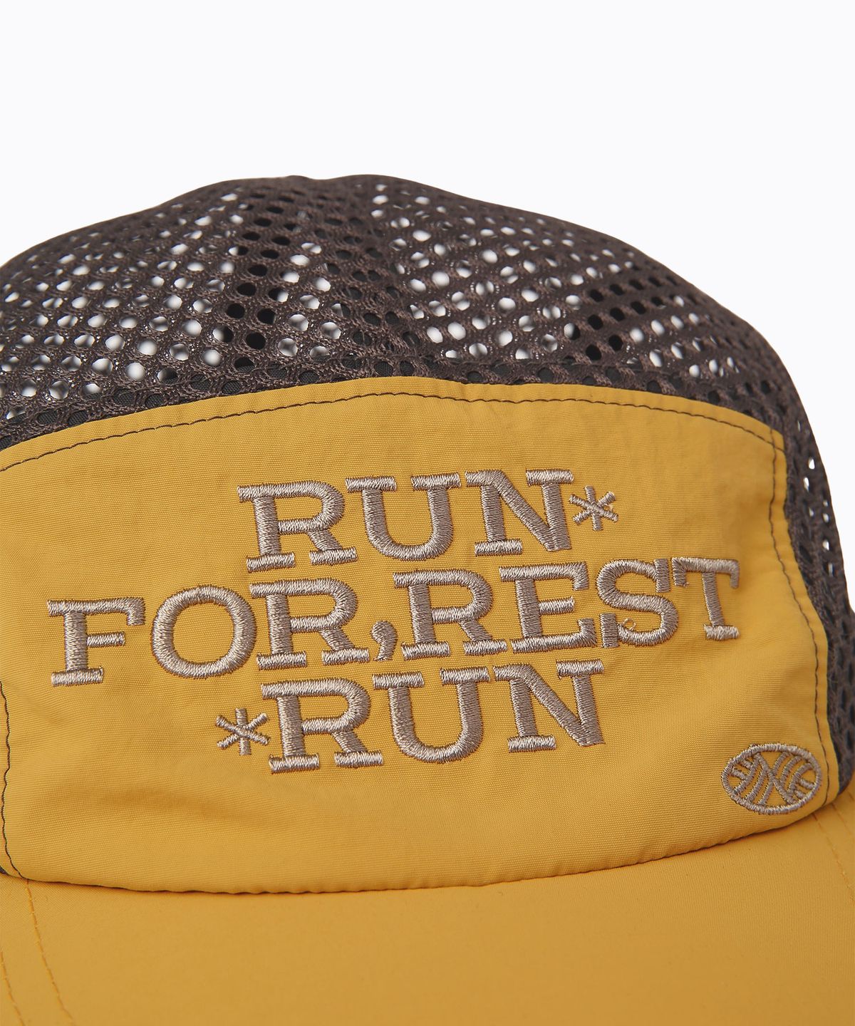 미나수(MENASOO) Run For Rest Run Mesh Camp Cap_Mustard