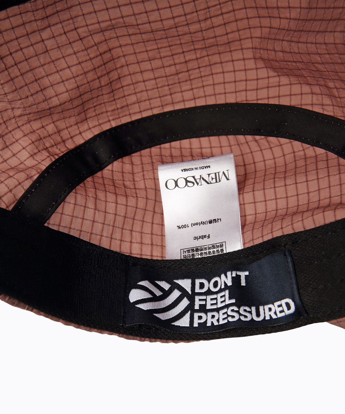 미나수(MENASOO) Dont Feel Pressured Rip Camp Cap_Brick