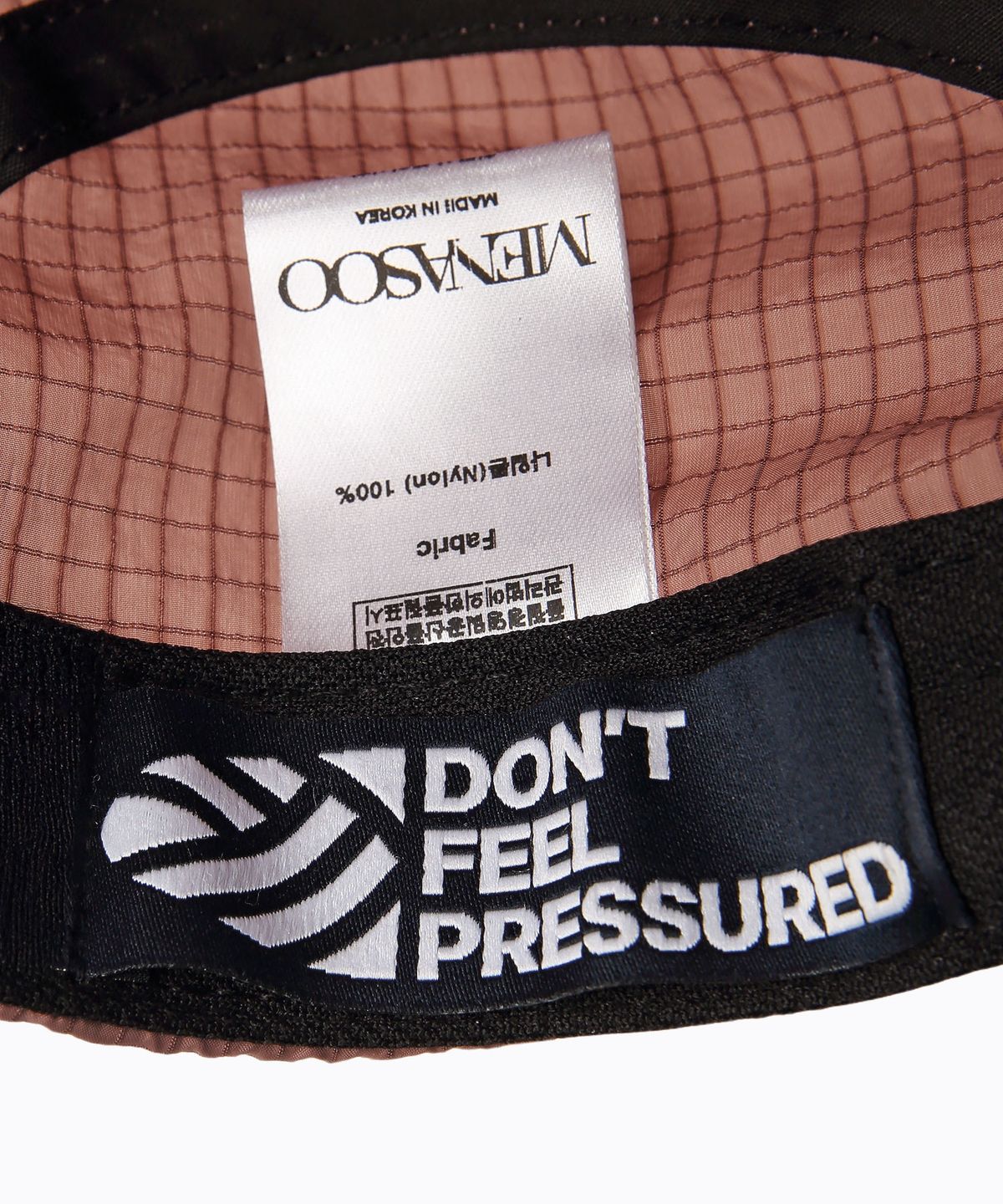 미나수(MENASOO) Dont Feel Pressured Rip Camp Cap_Brick