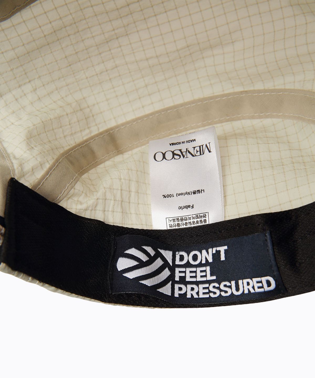 미나수(MENASOO) Dont Feel Pressured Rip Camp Cap_Light Khaki