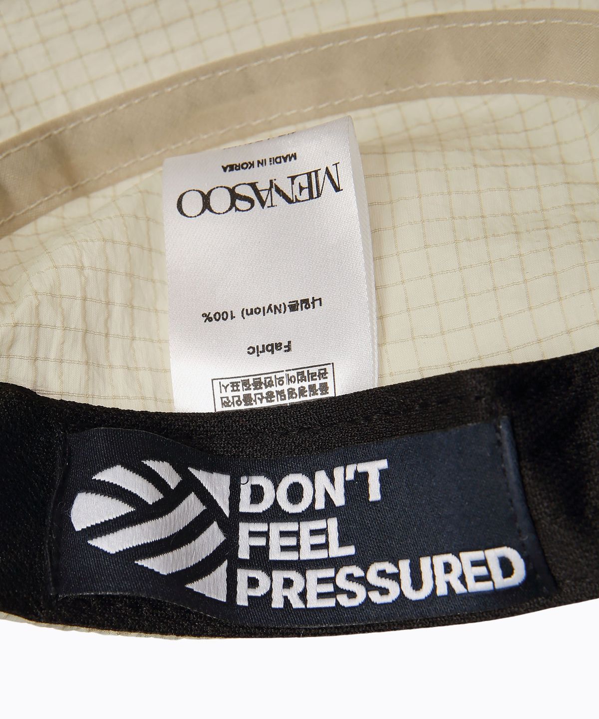 미나수(MENASOO) Dont Feel Pressured Rip Camp Cap_Light Khaki