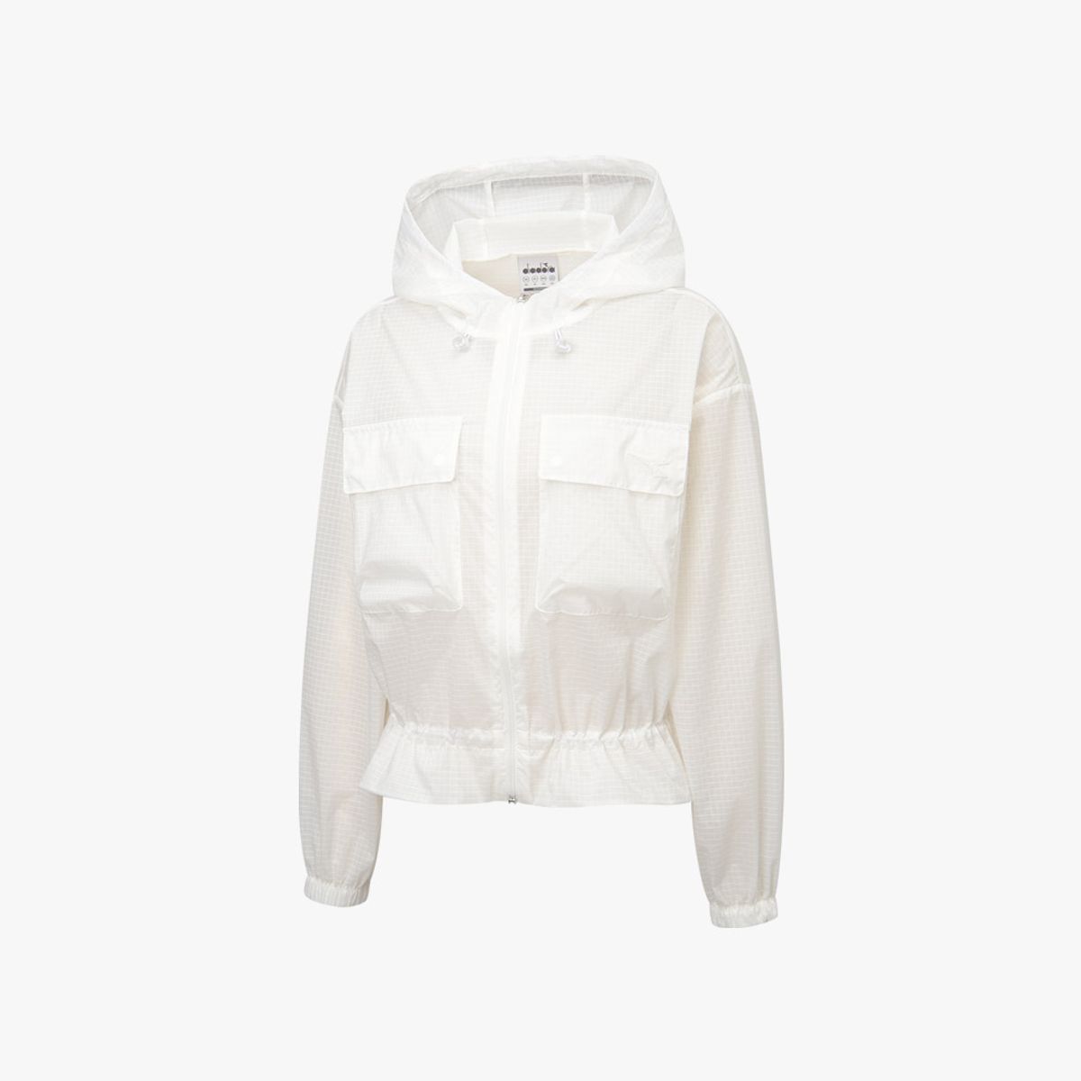 디아도라(diadora) 립스탑 시어 쉘 자켓 우먼 OFF WHITE