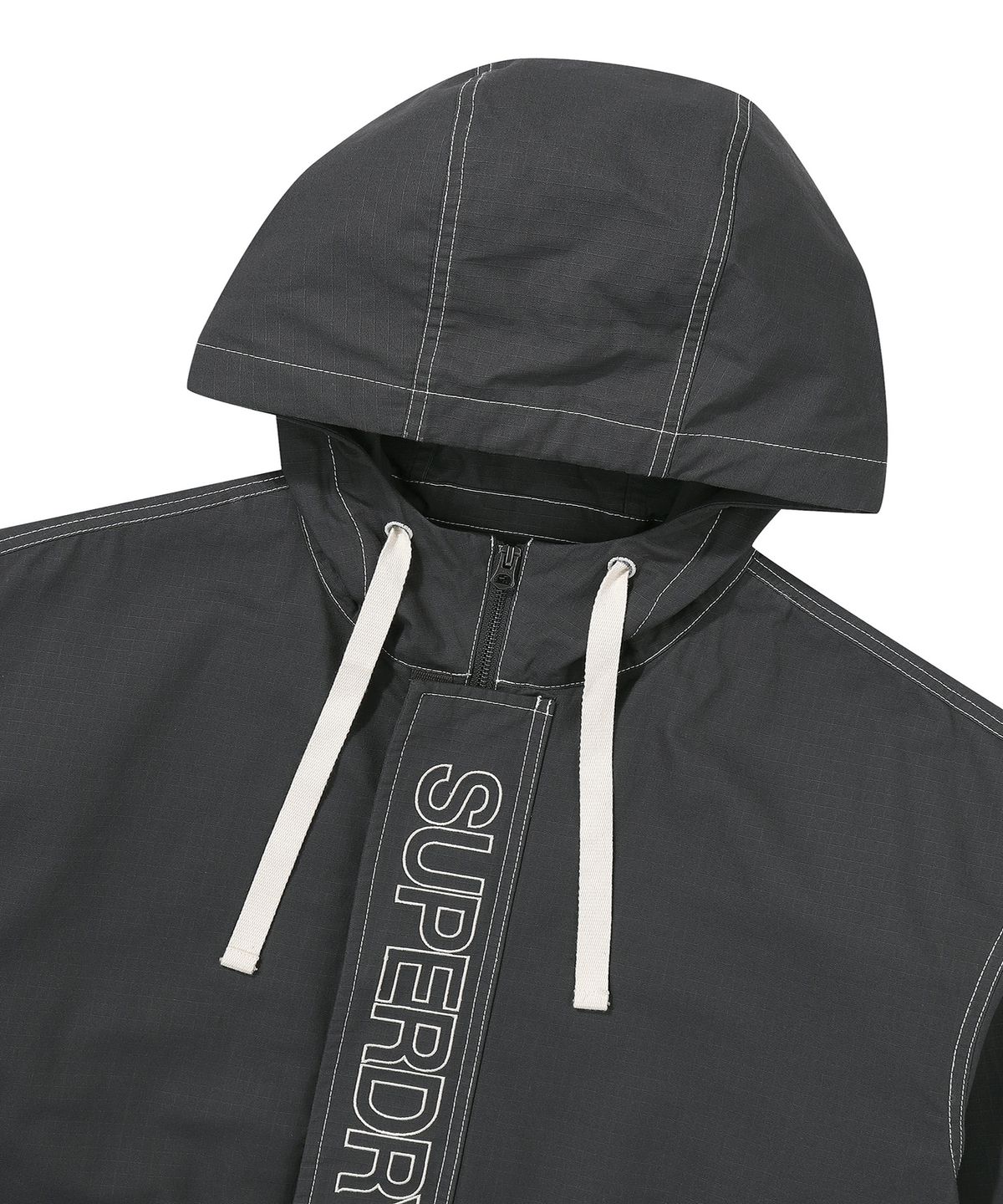 슈퍼드라이(SUPERDRY) 에센셜 윈드브레이커 자켓 베이지 챠콜