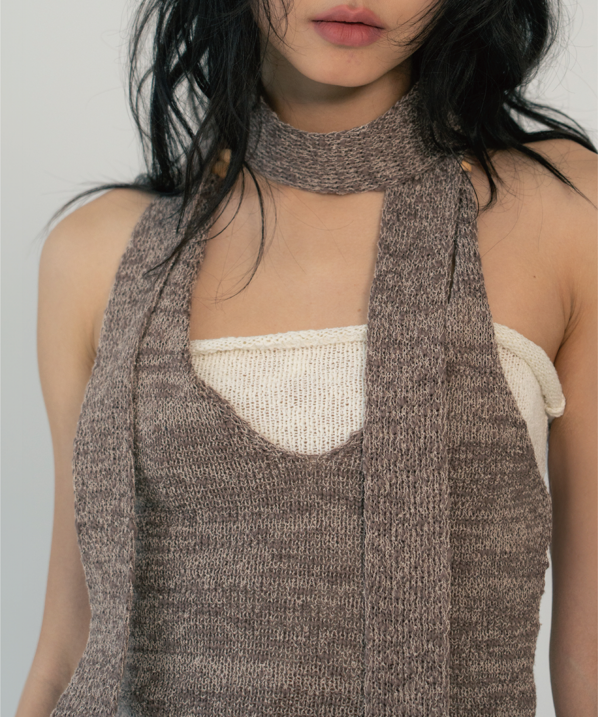 지제뮤지엄(ZIZEMUSEUM) ZIZE KNIT MUFFLER (MOCHA)
