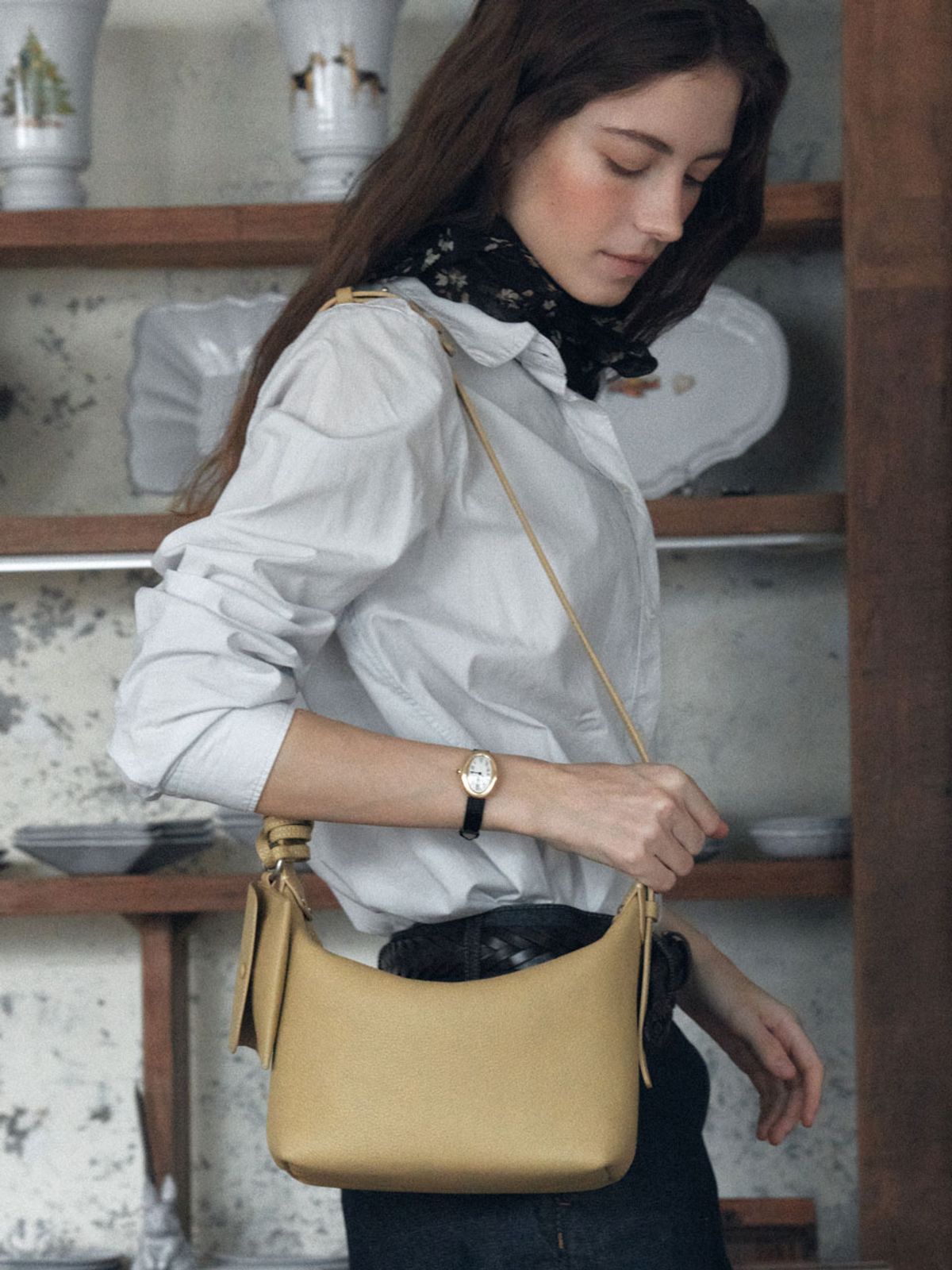 드메리엘(DEMERIEL) Veneta Volume Bag Butter Beige