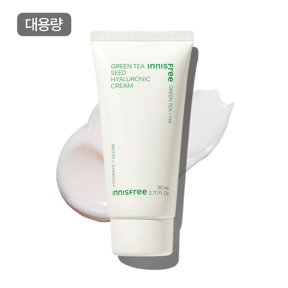 이니스프리(INNISFREE) [사은품 증정] (대용량) 그린티 씨드 히알루론산 크림 80mL + 15mL 2개