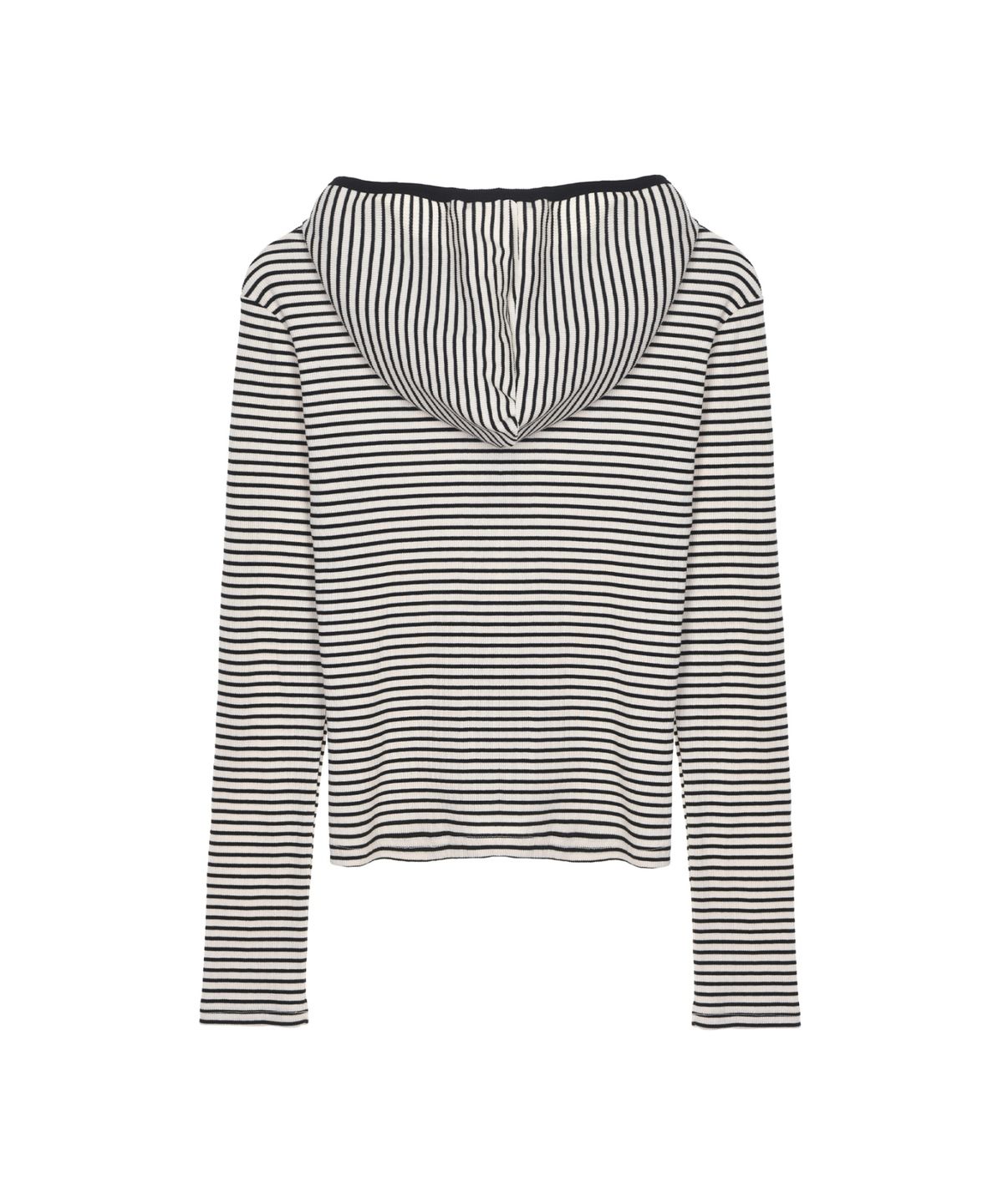 닉앤니콜(NICK&NICOLE) HOODY MINIMALISM STRIPE SLIM TOP_IVORY