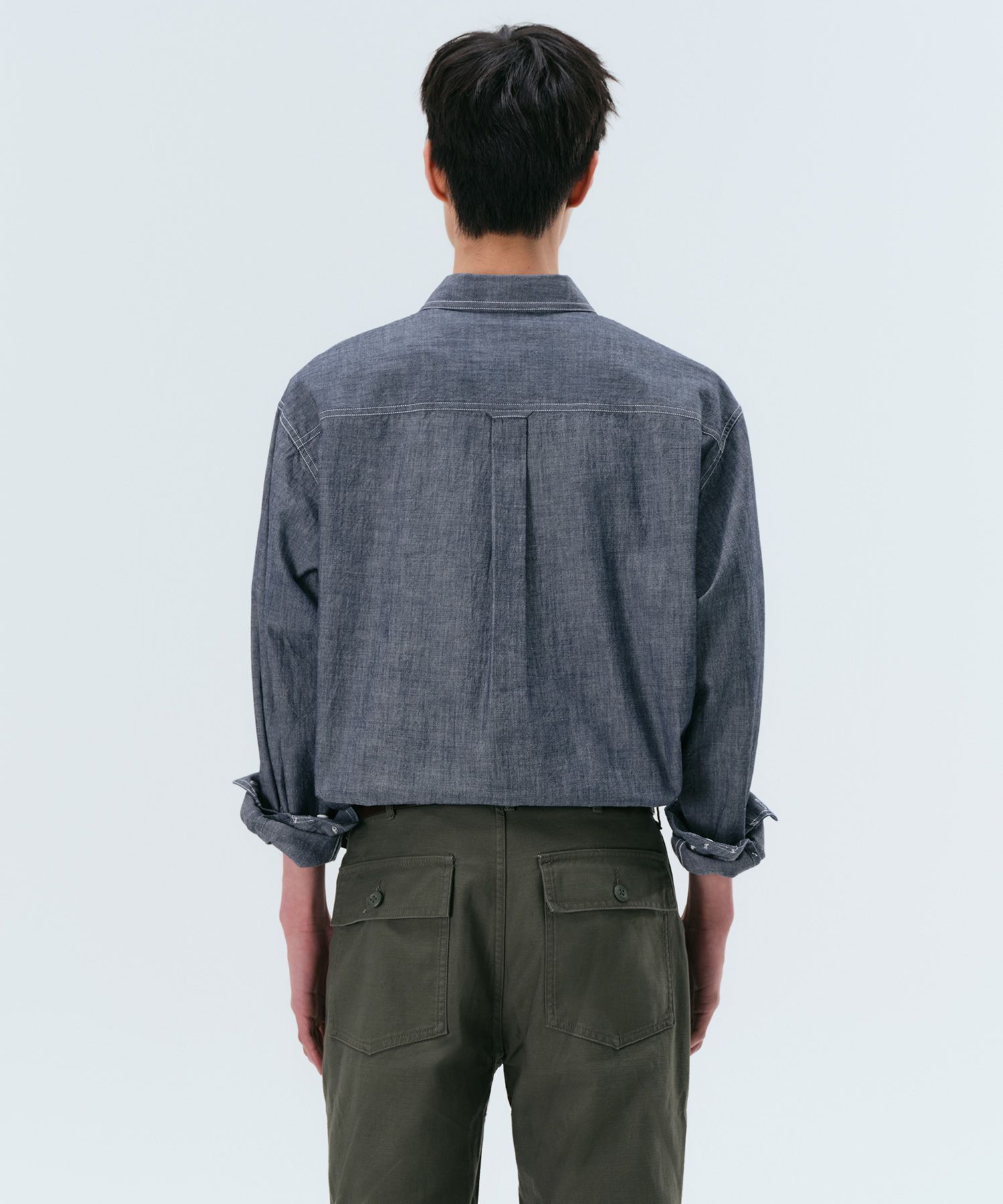 ★MUSINSA STANDARD★ Chambray work shirt blue MMESH151-BL MUSINSA | MUSINSA STANDARD Chambray Work Shirt [Blue]