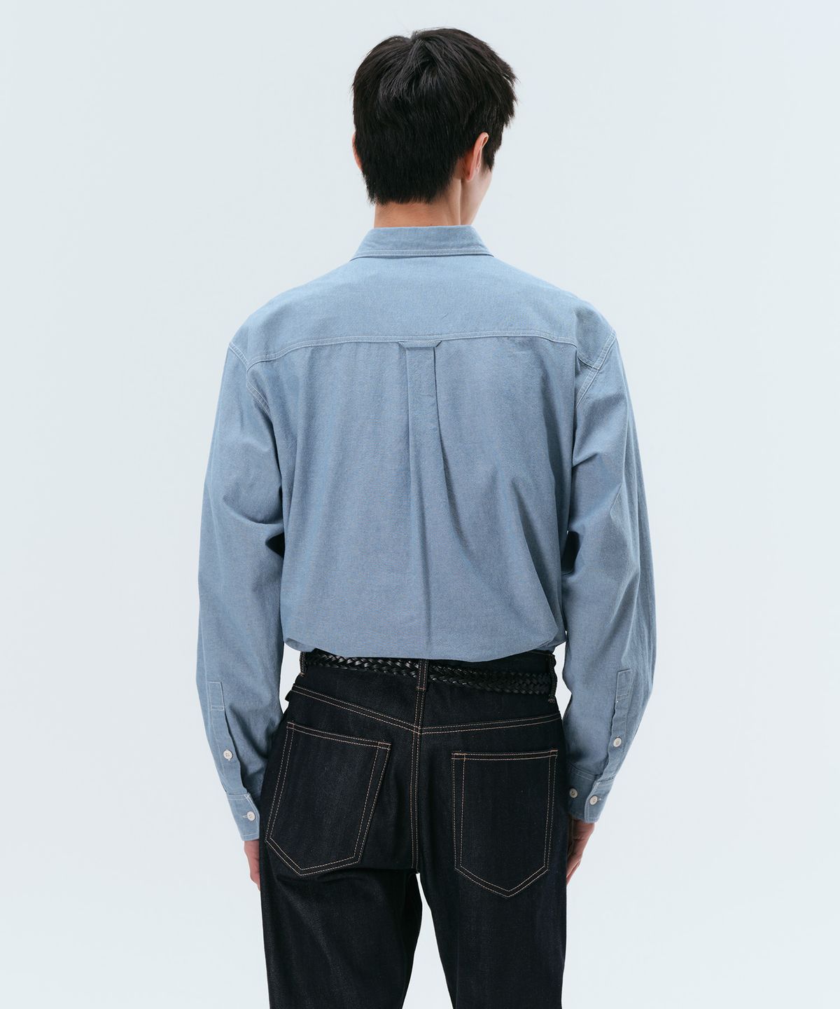 무신사 스탠다드(MUSINSA STANDARD) 샴브레이 워크 셔츠 [라이트 블루]