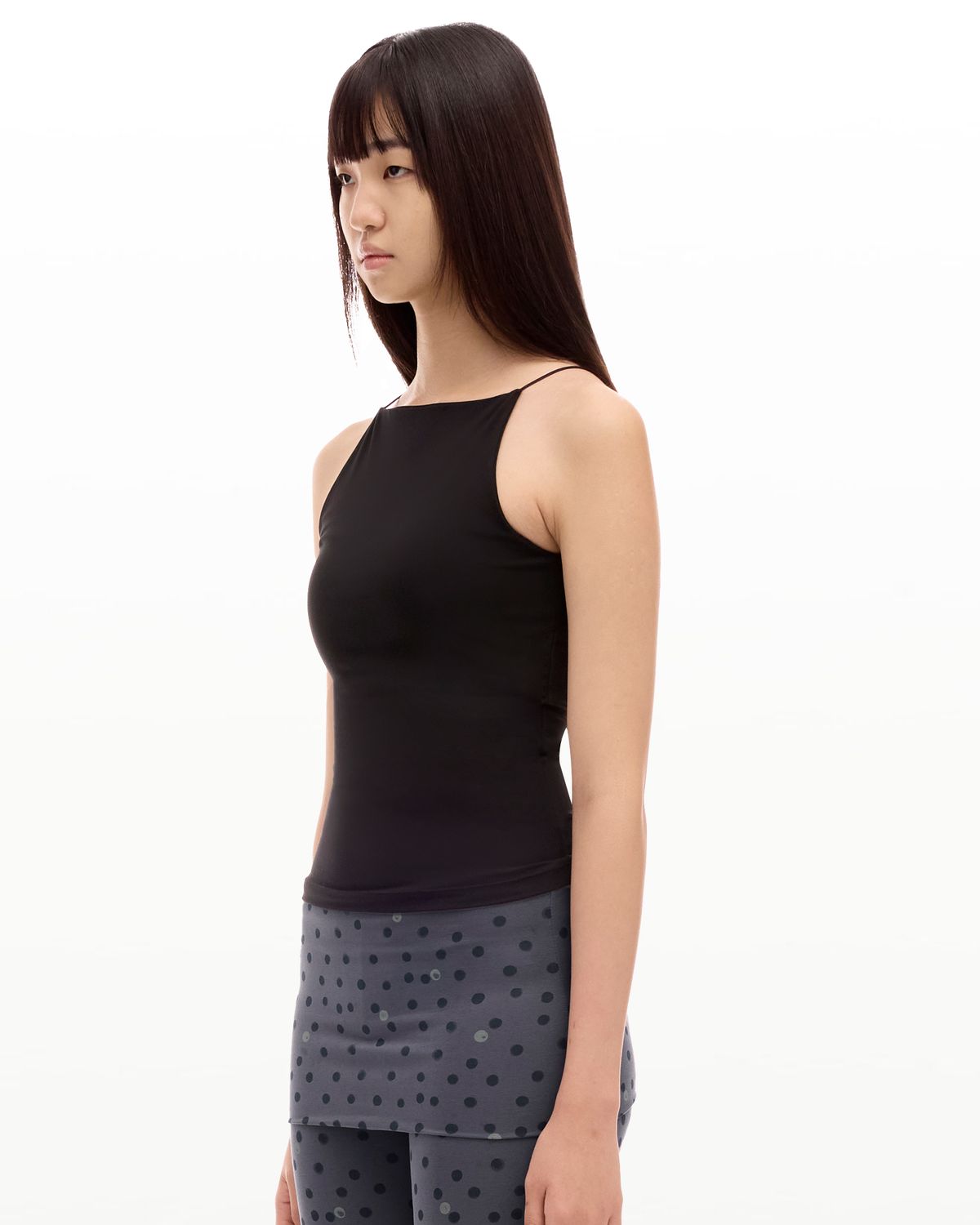 후포(HOOPOE) hoopoe halterneck top_onyx black