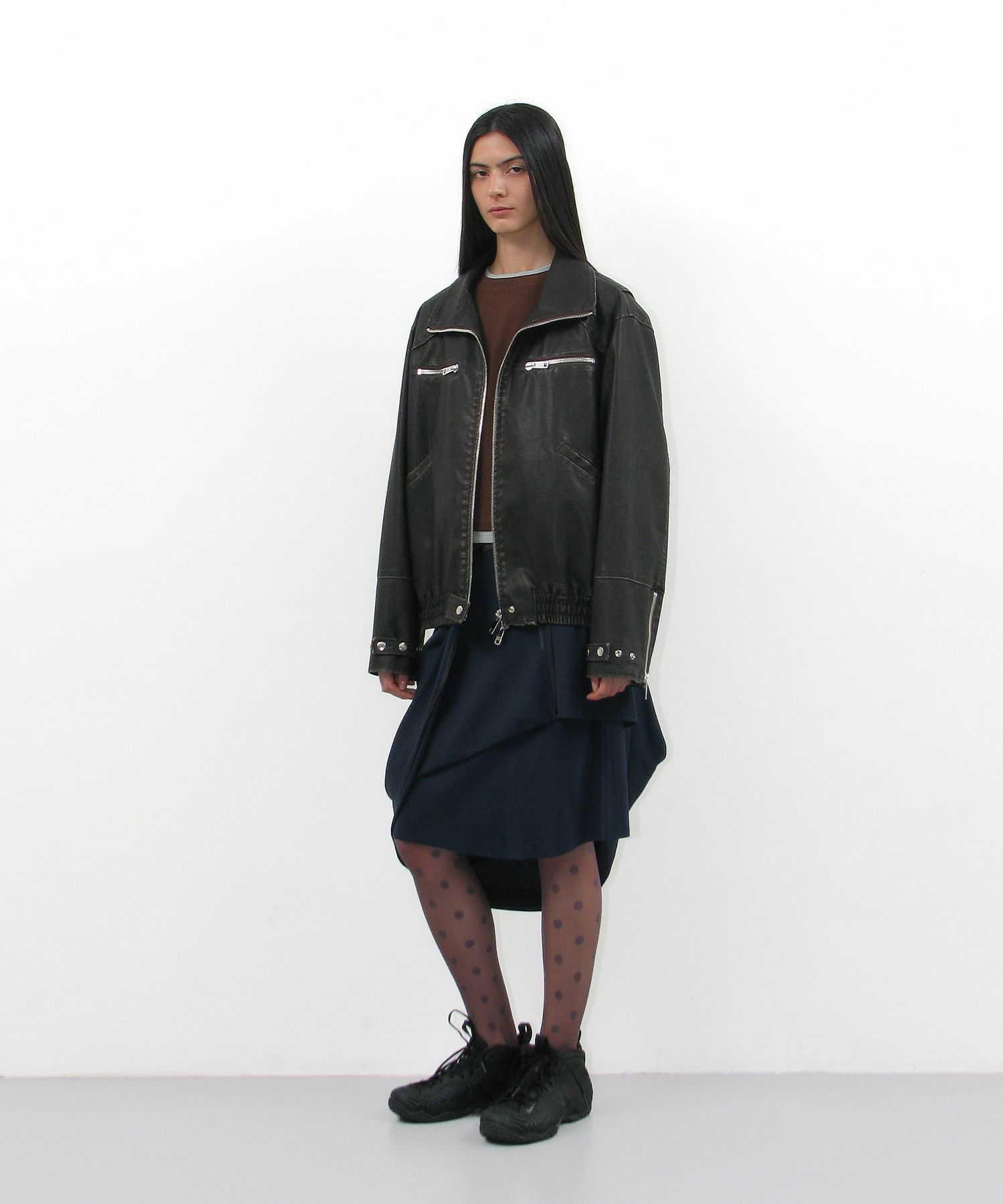 PARTIMENTO WOMAN ♥ WASHED LEATHER BOMBER JACKET c3e0cd6c13cd040178db44f61c01a1