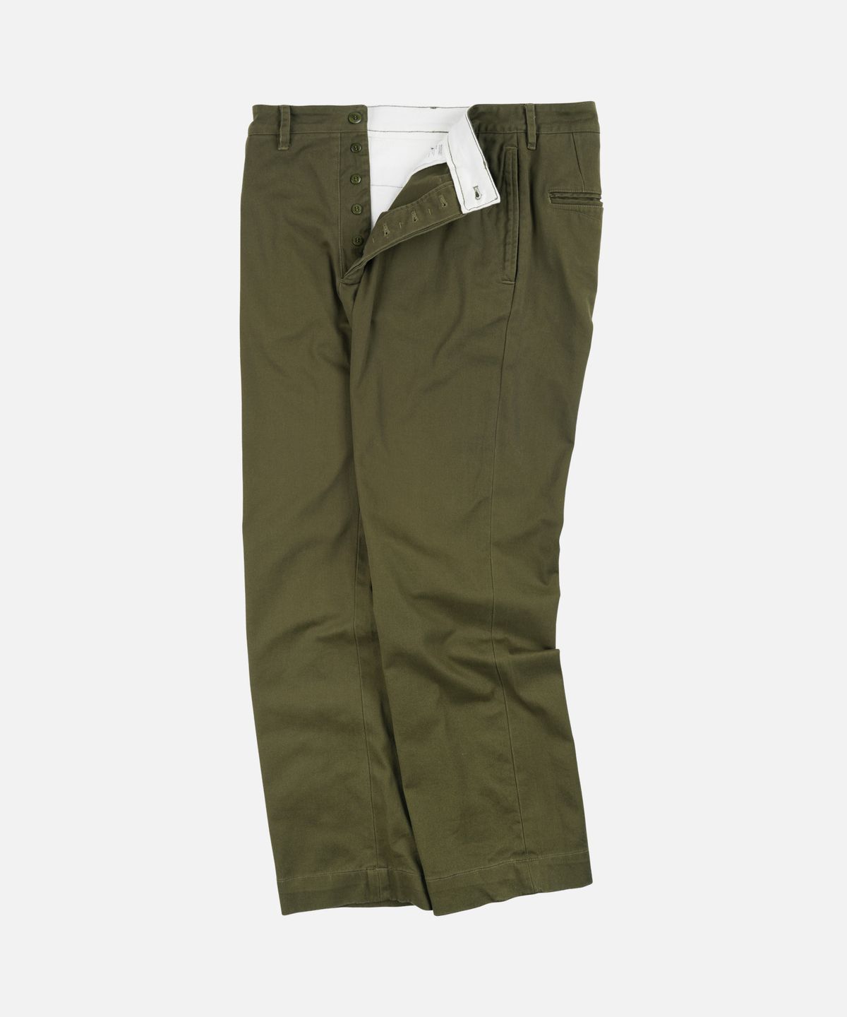프리즘웍스(FRIZMWORKS) WASHED OFFICER CHINO PANTS _ OLIVE