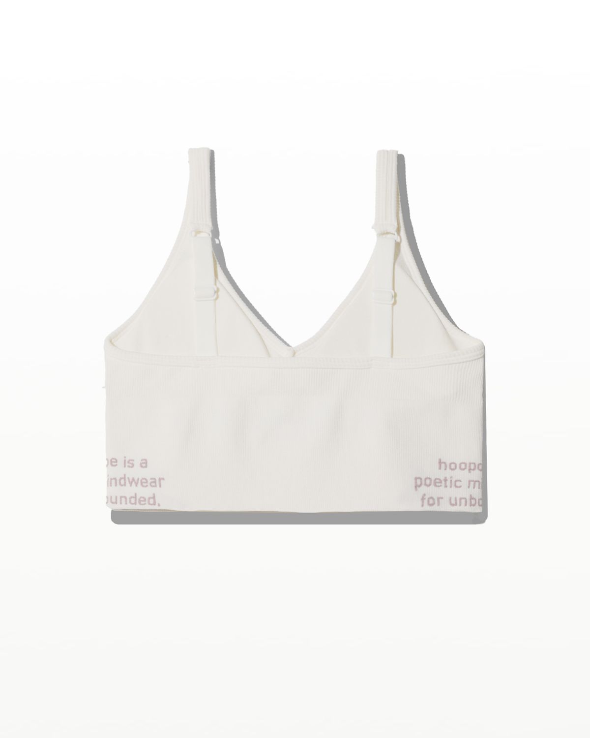 후포(HOOPOE) lettering bralette & boy shorts_pure white
