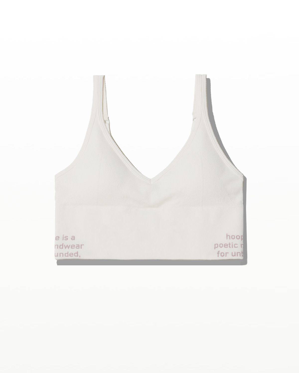 후포(HOOPOE) lettering bralette & boy shorts_pure white
