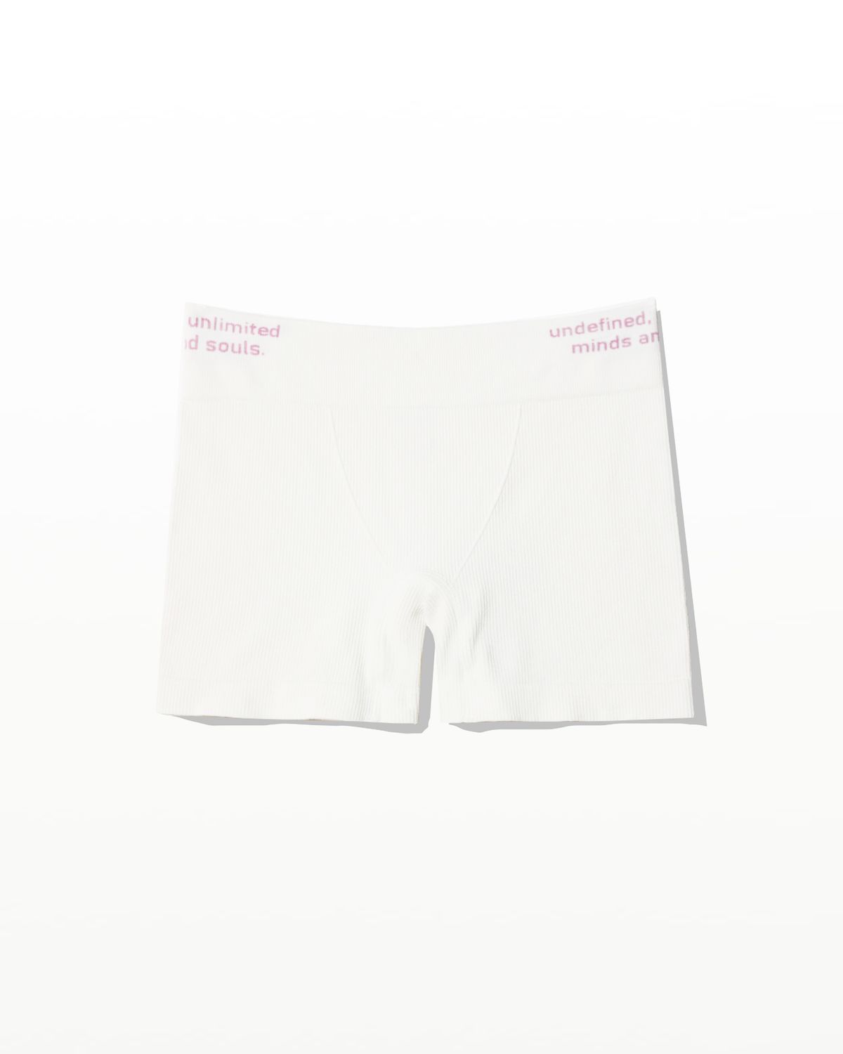 후포(HOOPOE) lettering bralette & boy shorts_pure white