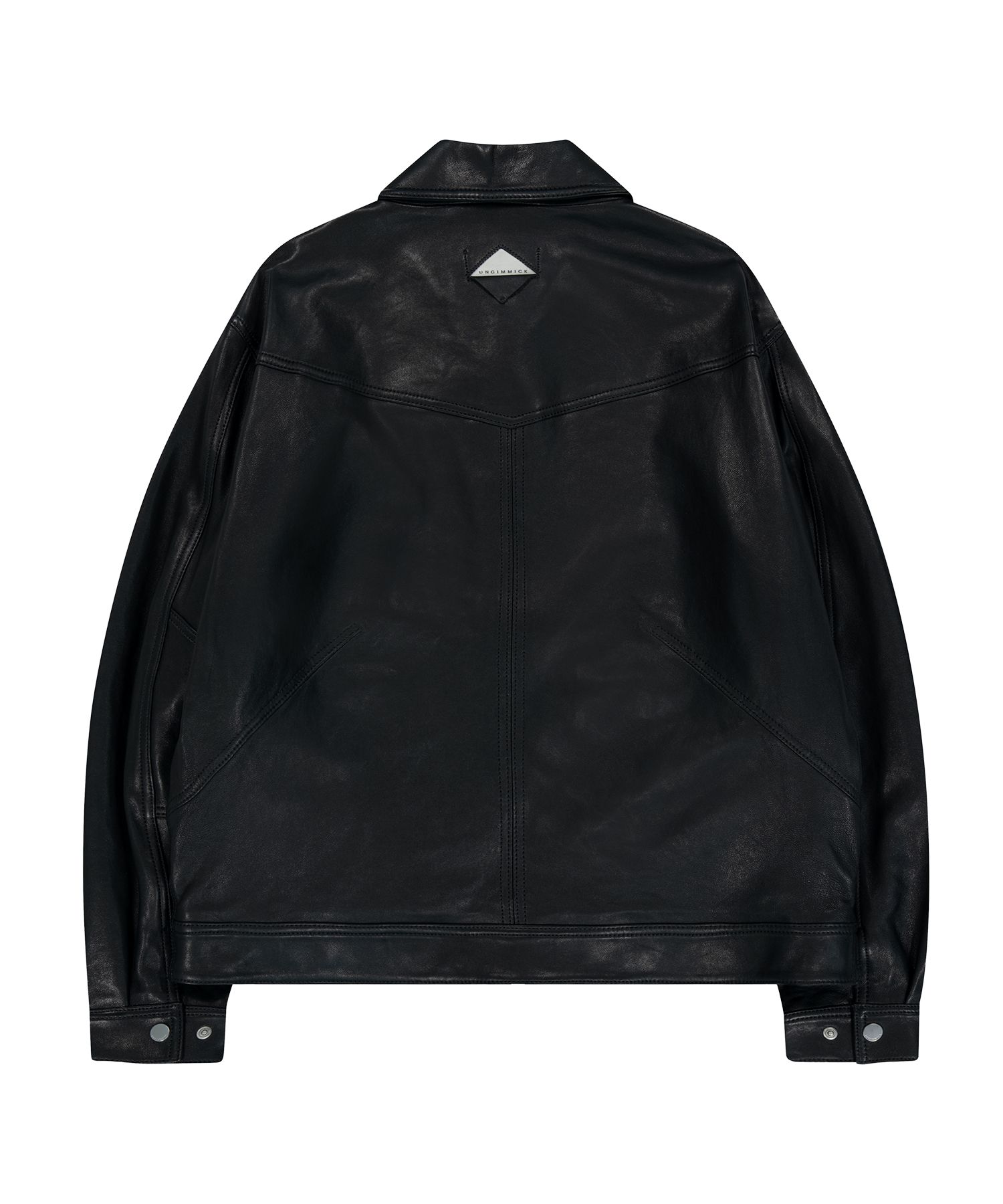 ムタ品 MUSINSA公式 | UNGIMMICK GARMENT WASHED NAPPA LEATHER JACKET (BLACK