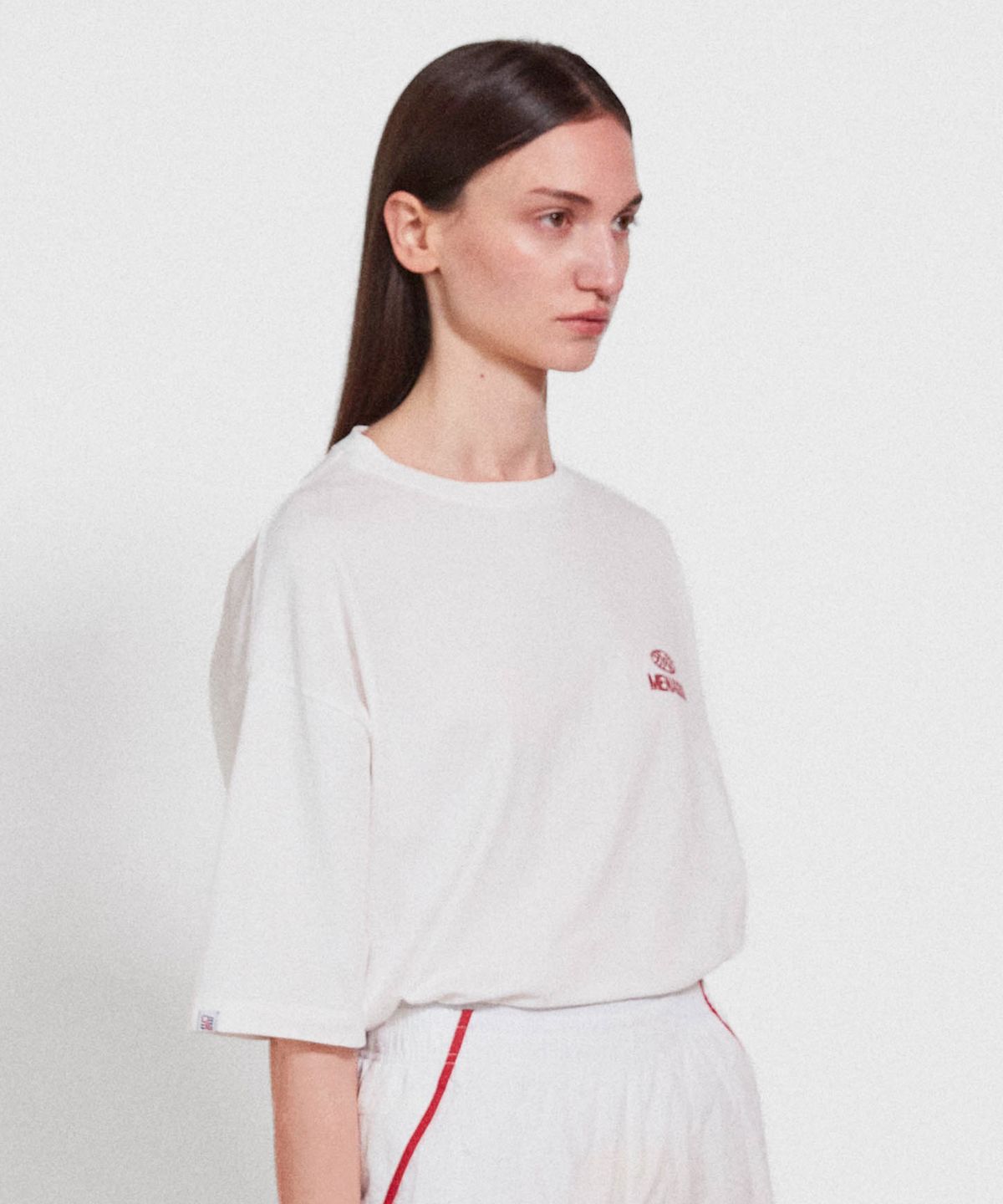 미나수(MENASOO) Mns Hearttrack Graphic T Shirt_White