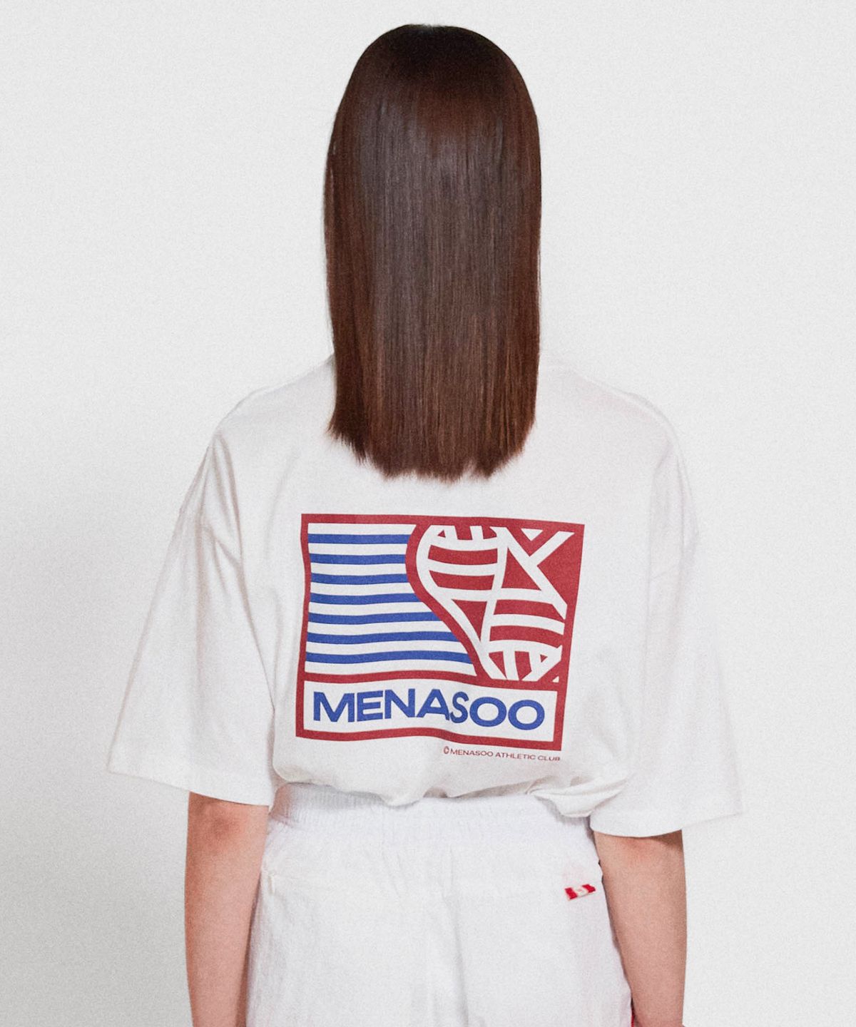미나수(MENASOO) Mns Hearttrack Graphic T Shirt_White