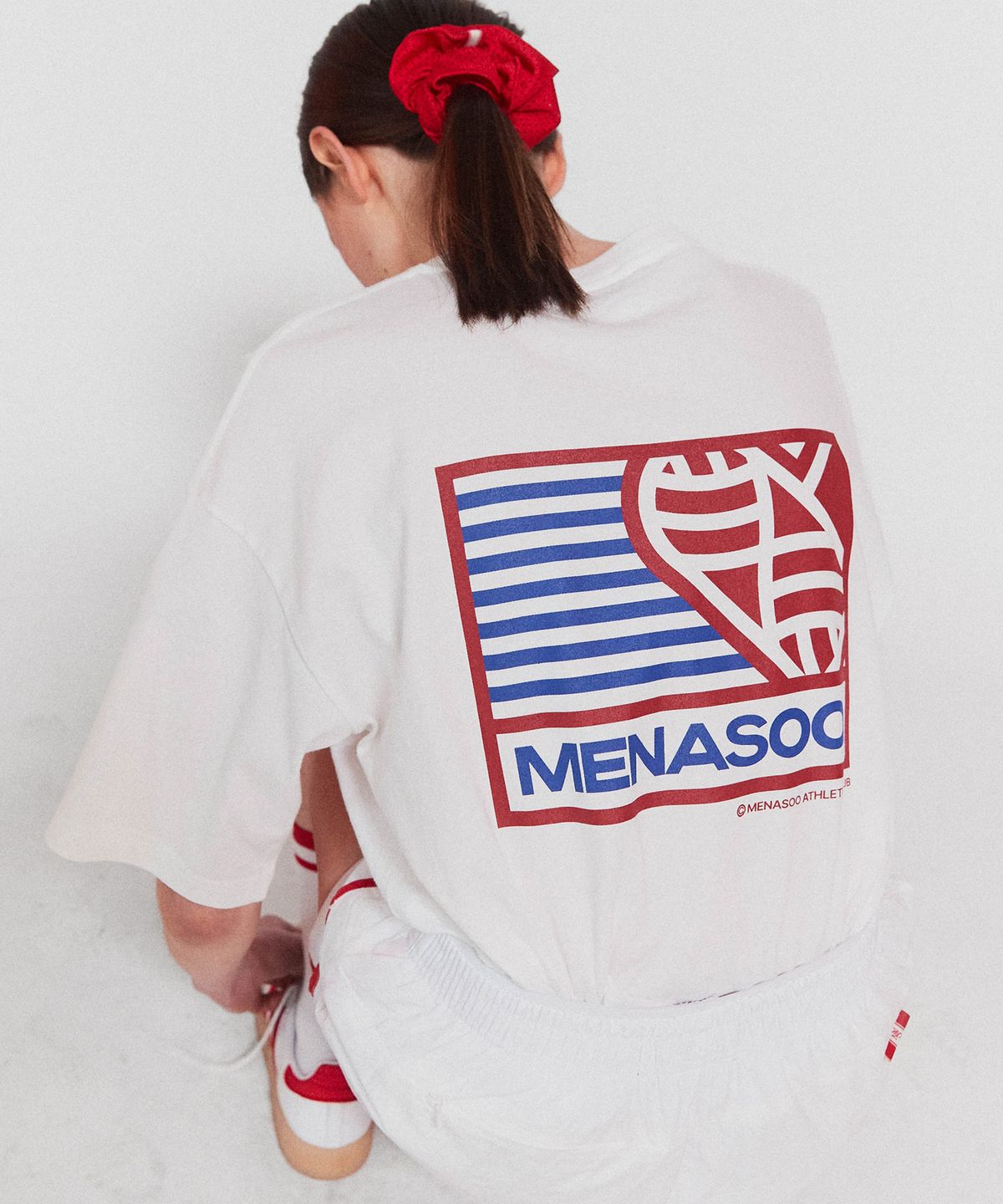 미나수(MENASOO) Mns Hearttrack Graphic T Shirt_White
