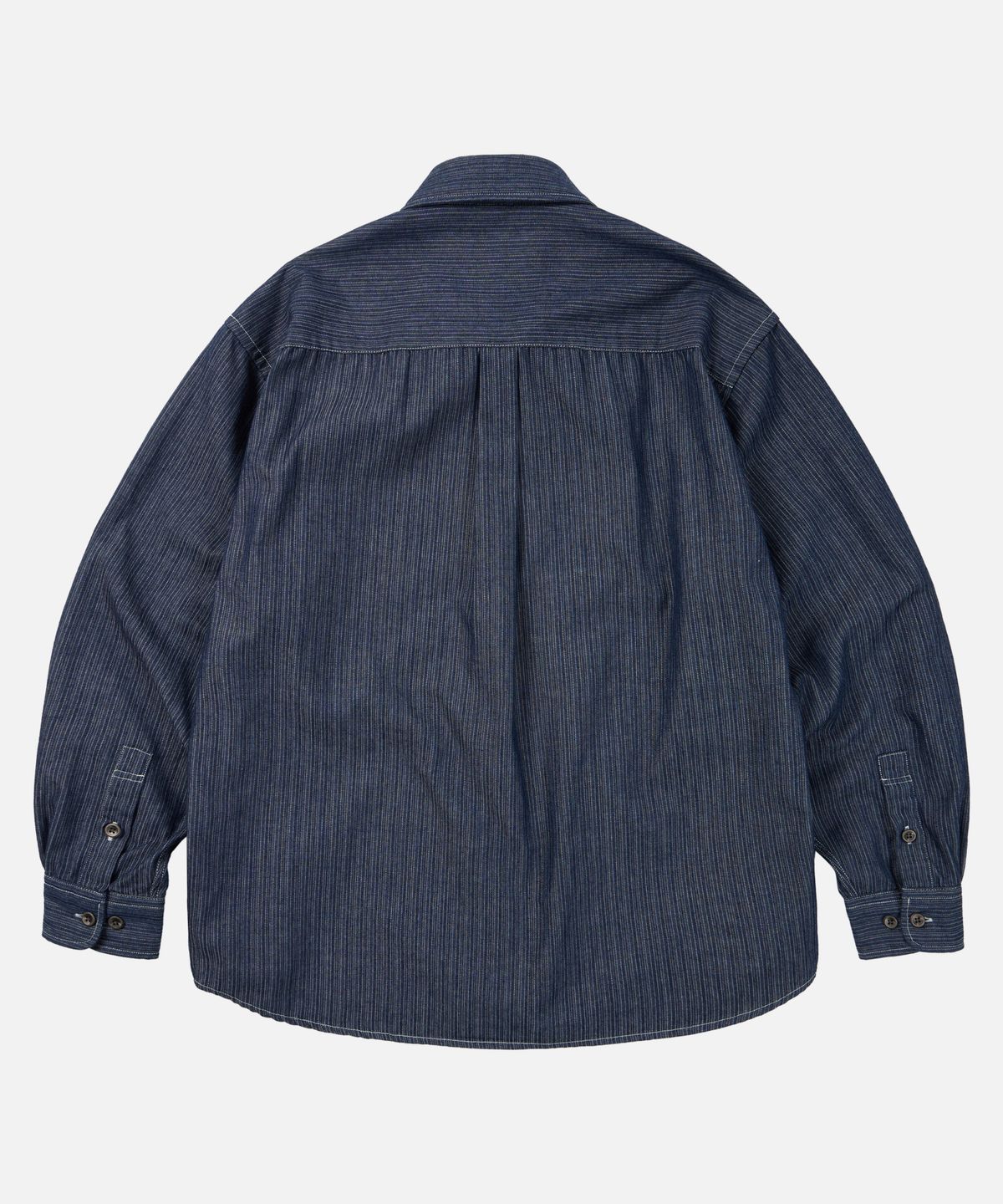 프리즘웍스(FRIZMWORKS) DENIM CARPENTER POCKET WORK SHIRT _ INDIGO STRIPE