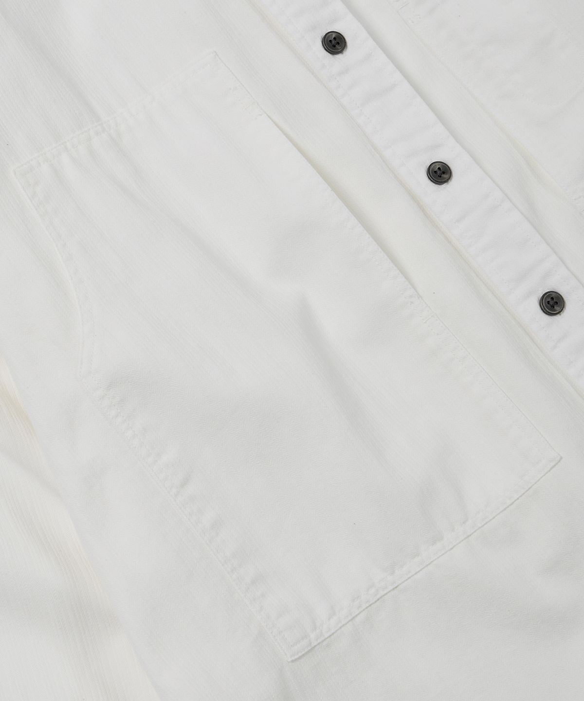 프리즘웍스(FRIZMWORKS) DENIM CARPENTER POCKET WORK SHIRT _ WHITE HBT