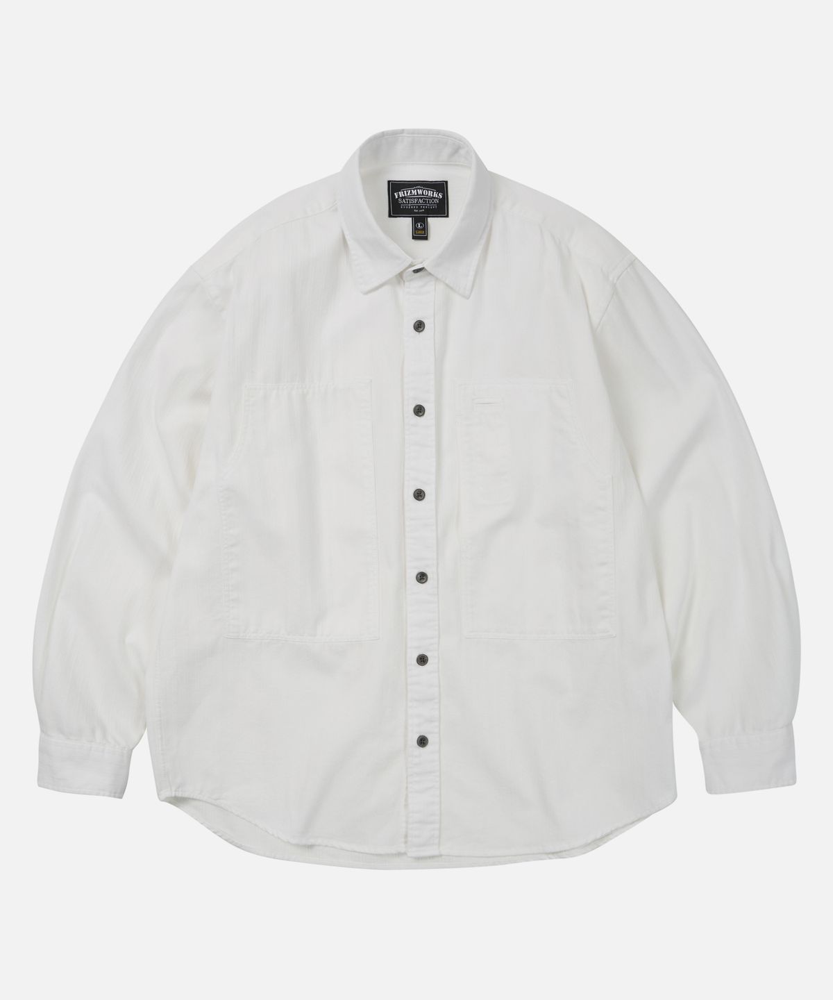 프리즘웍스(FRIZMWORKS) DENIM CARPENTER POCKET WORK SHIRT _ WHITE HBT