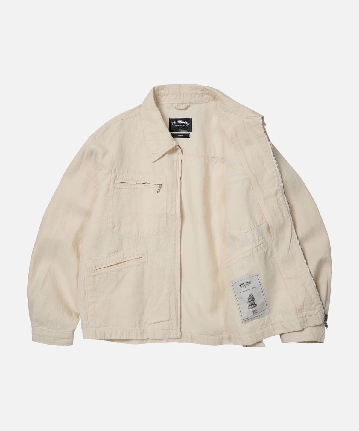 프리즘웍스(FRIZMWORKS) JW LINE SWING TOP _ NATURAL