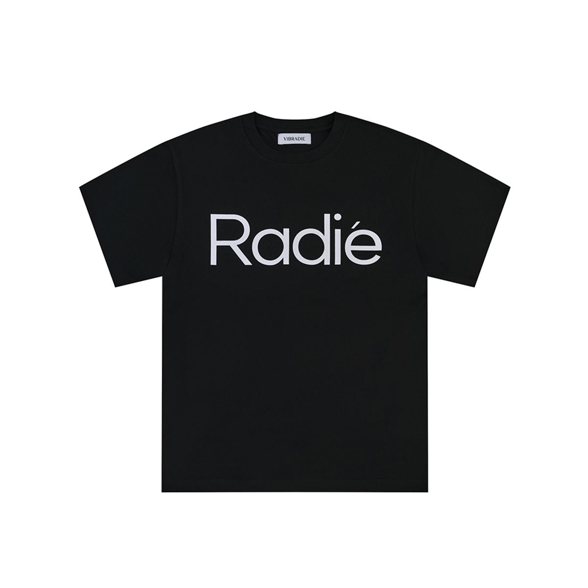 바이브라디(VIBRADIE) 바이브라디 RADIE 남성 남여공용 로고 블랙 반팔티