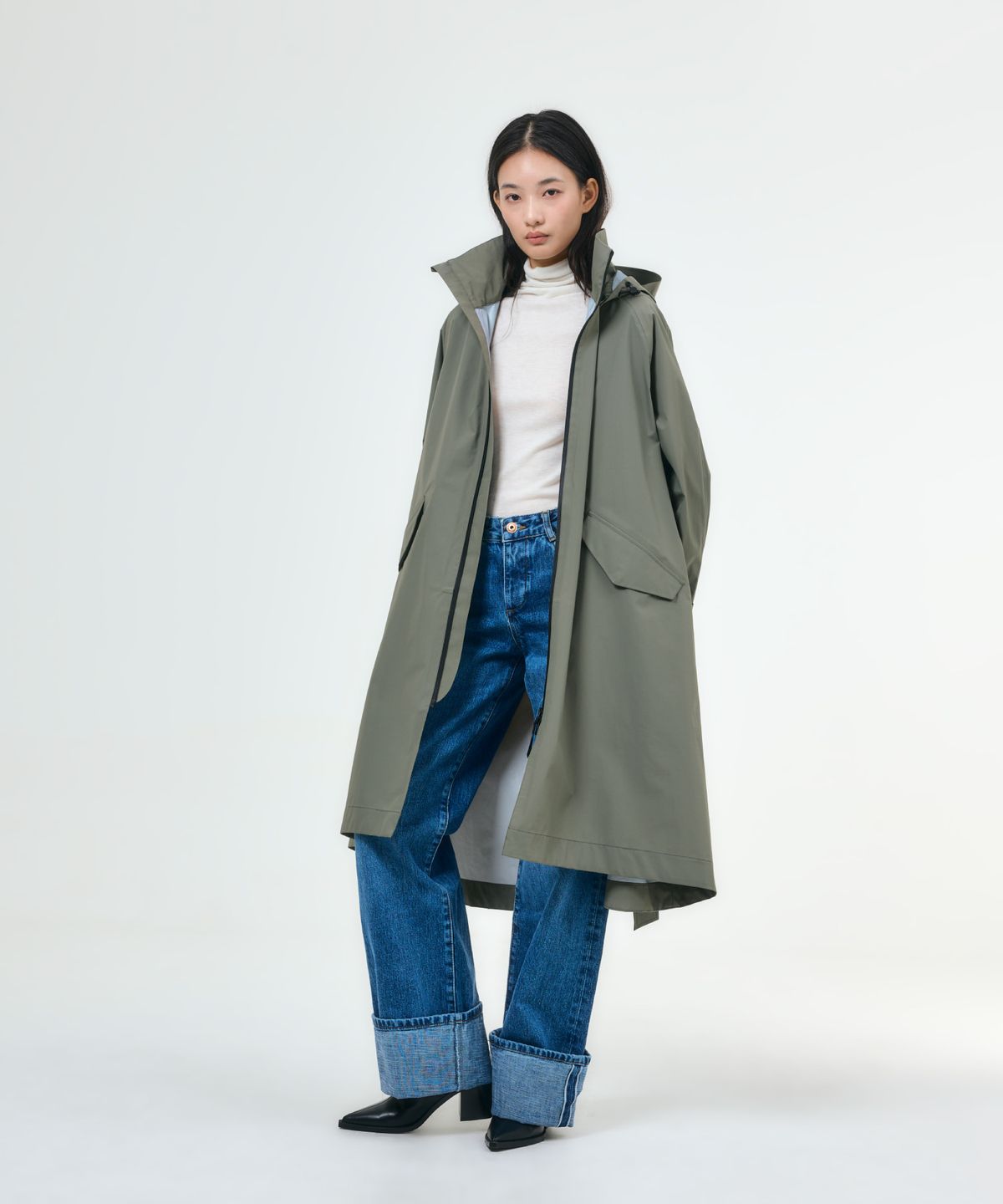웨더웨더(WHETHER WEATHER) 무량 우먼 레인코트 코어컬렉션 카키