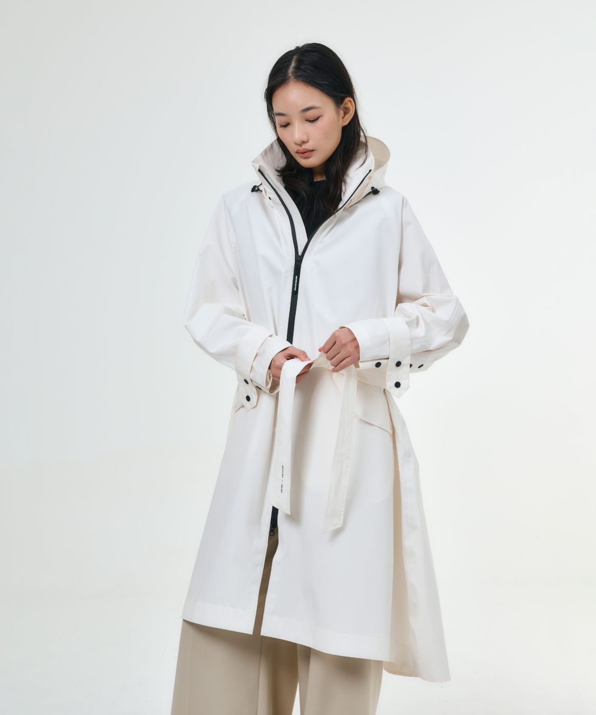 웨더웨더(WHETHER WEATHER) 무량 우먼 레인코트 에센셜컬렉션 크림