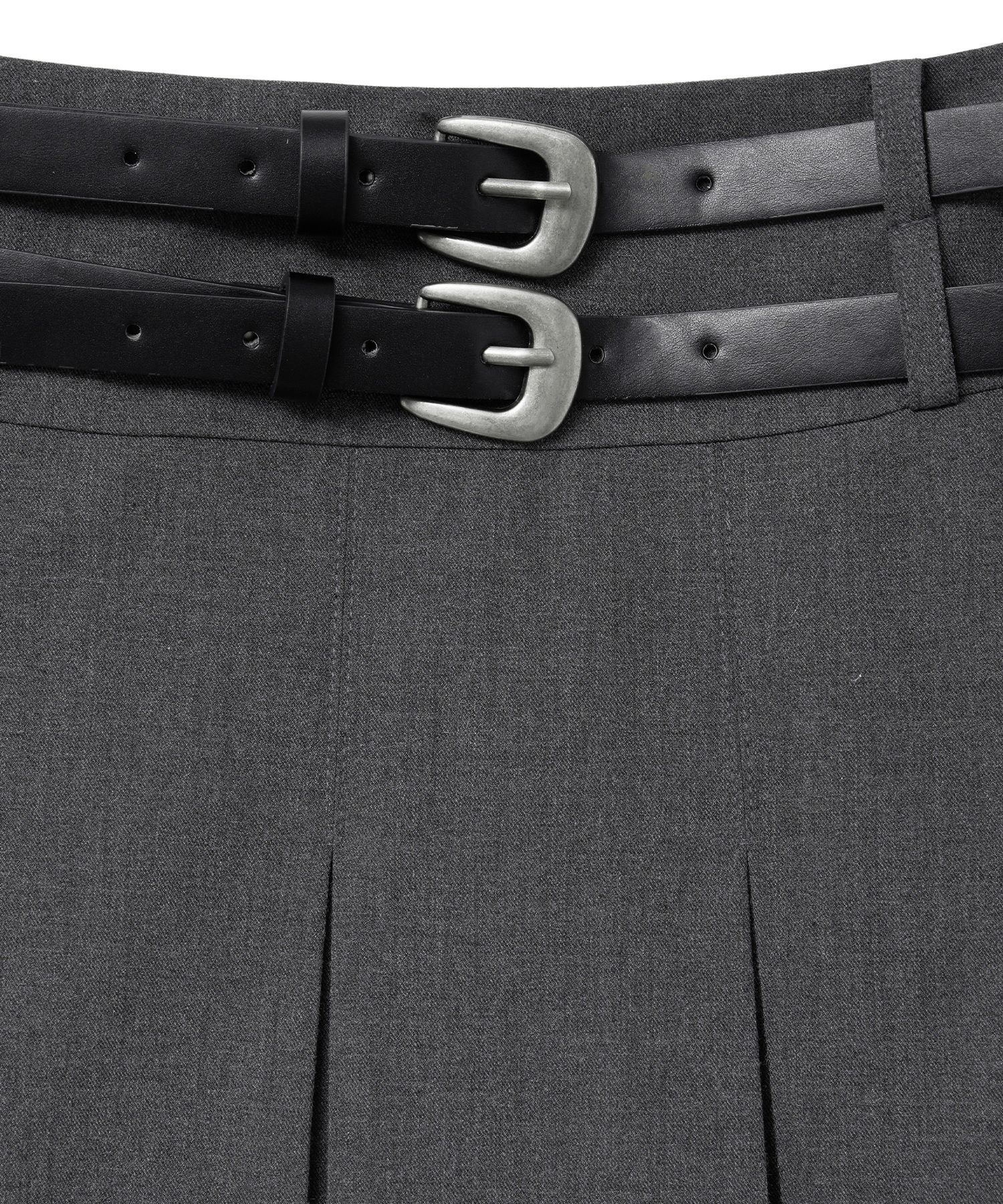 ★韓国人気★MIDNIGHT MOVE★2 belt skirt MUSINSA | MIDNIGHT MOVE 2 belt skirt (grey)