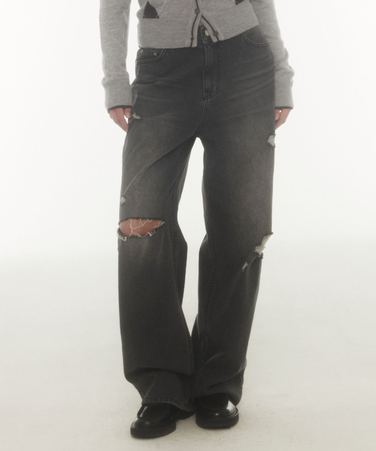 미드나잇 무브(MIDNIGHT MOVE) cut sl pants (black)